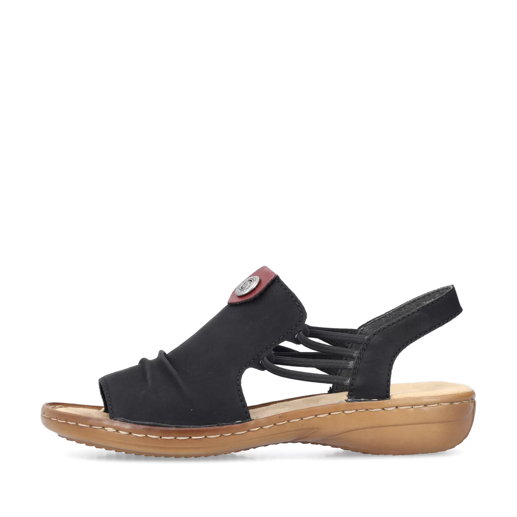 Women'S Strappy Sandals Asphalt Black-Rieker Cheap