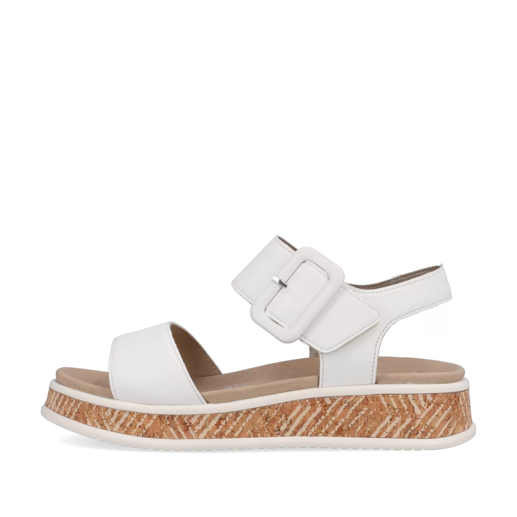 Women'S Strappy Sandals Brilliant White-Rieker Clearance