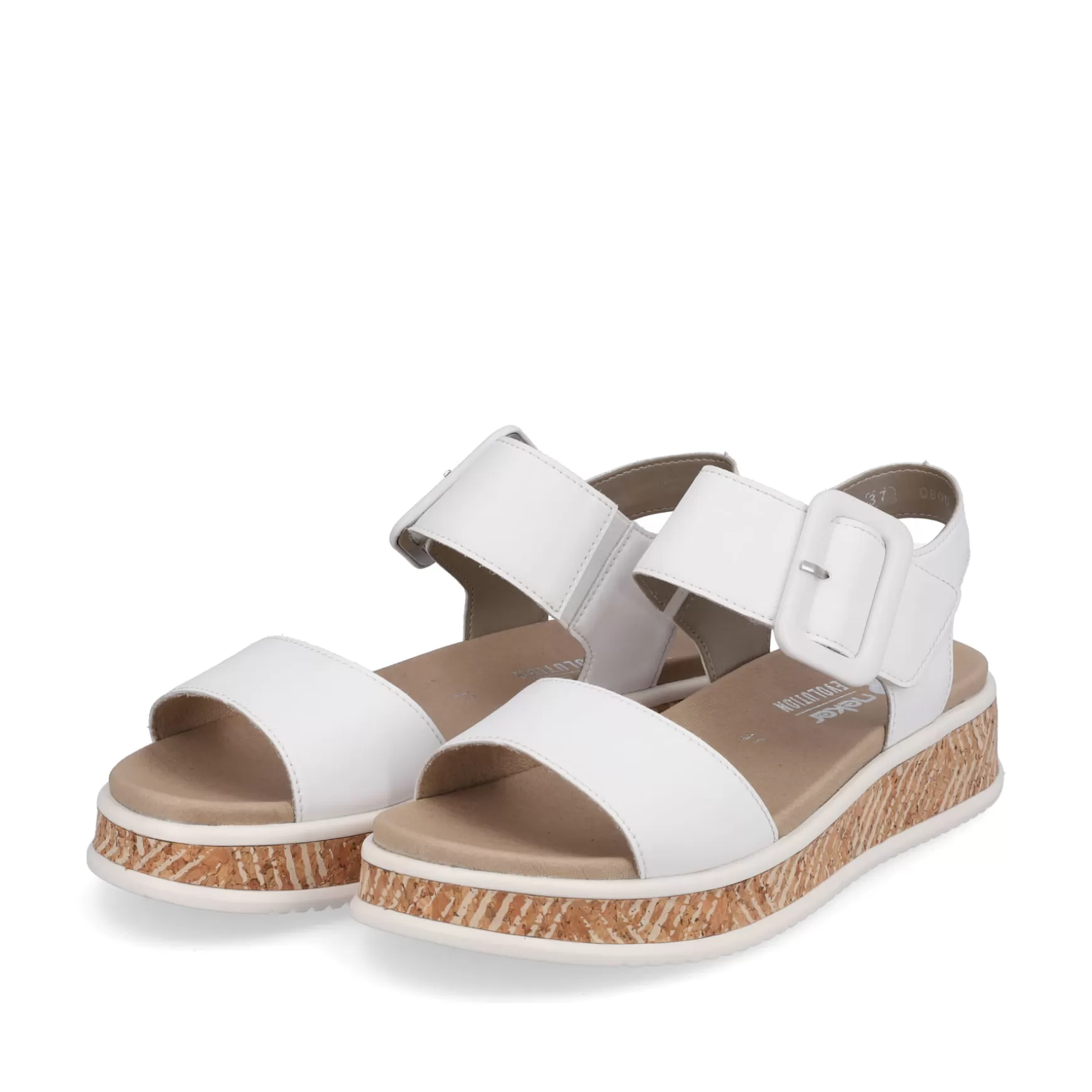 Women'S Strappy Sandals Brilliant White-Rieker Clearance