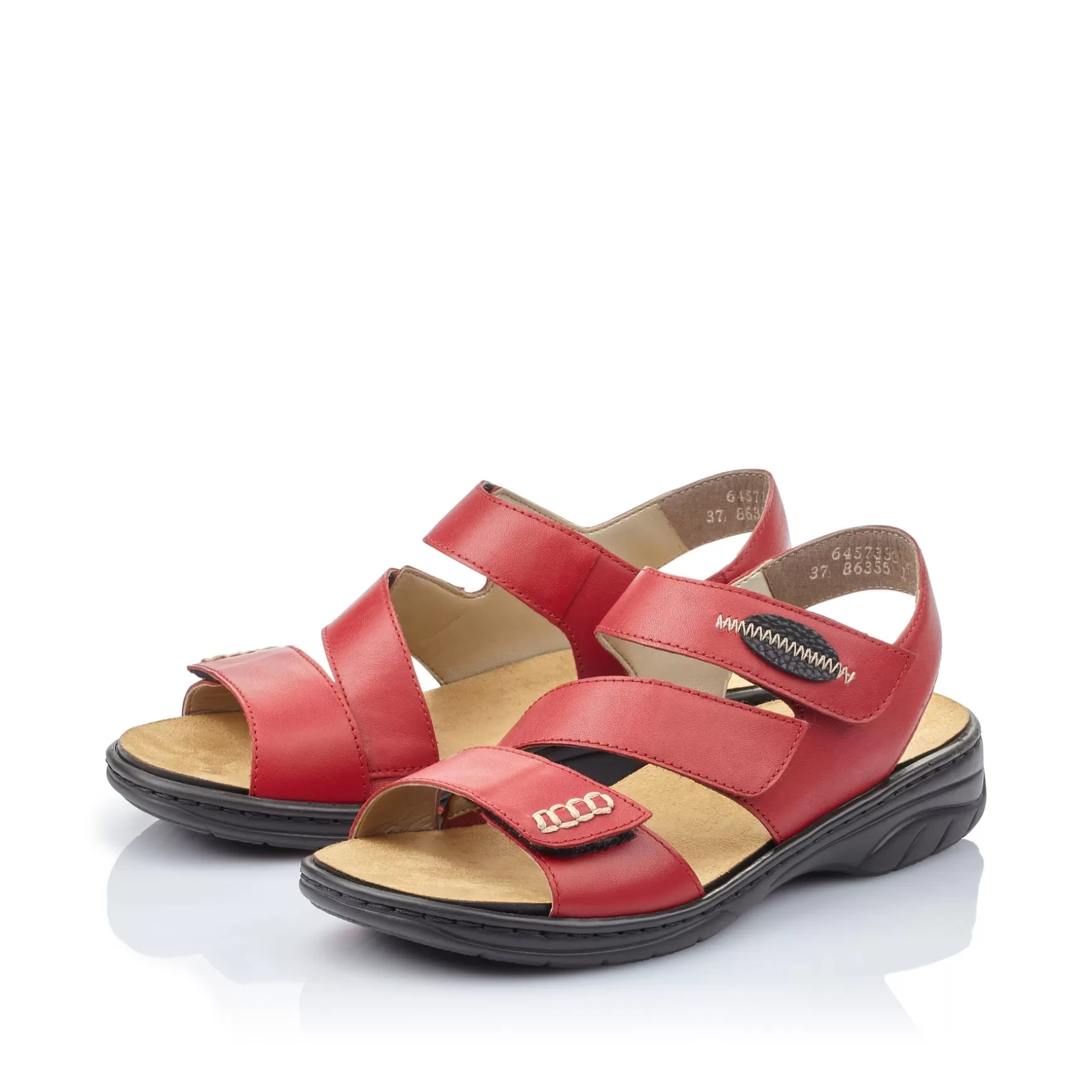 Women'S Strappy Sandals Cherry Red-Rieker Store