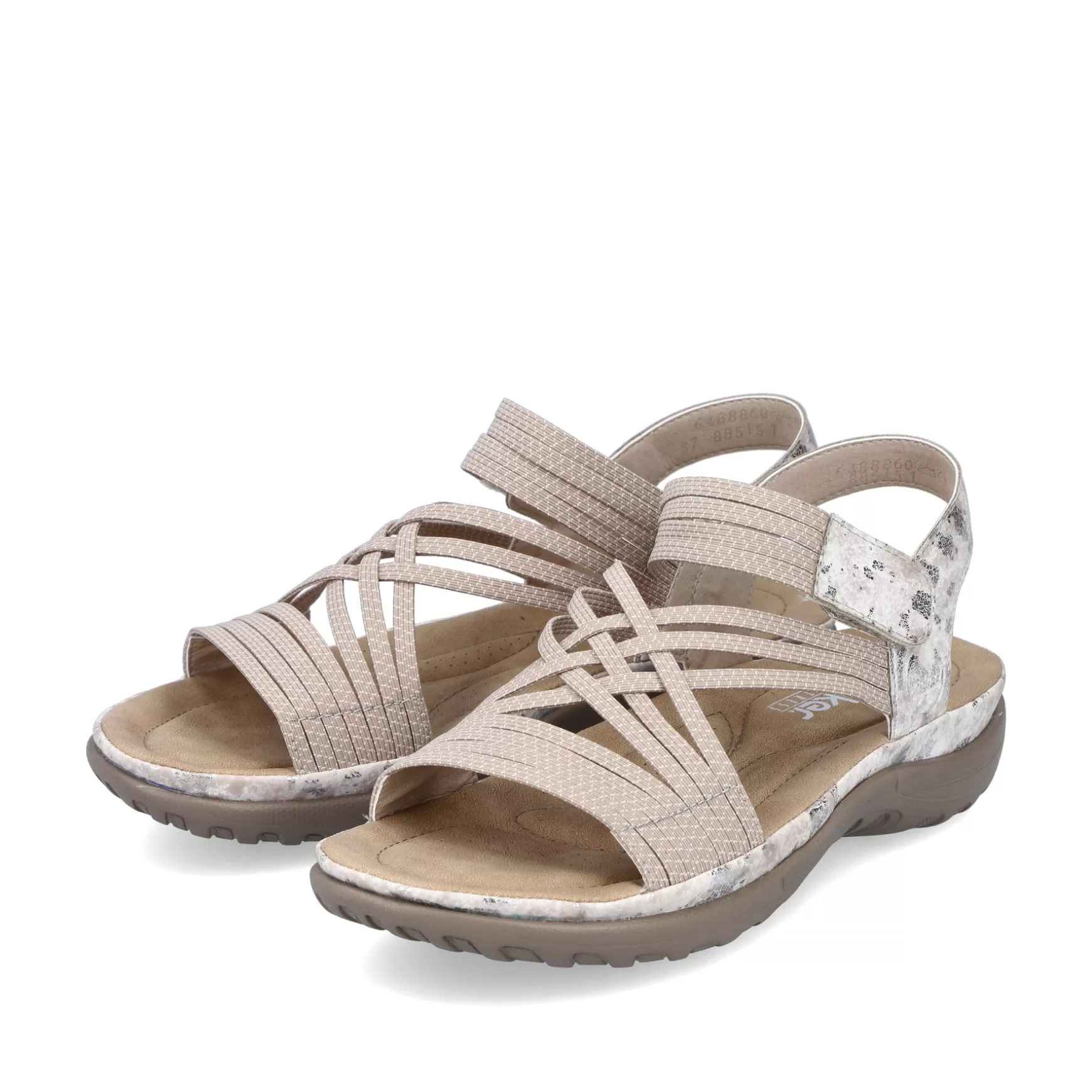 Women'S Strappy Sandals Cream Beige-Rieker Sale