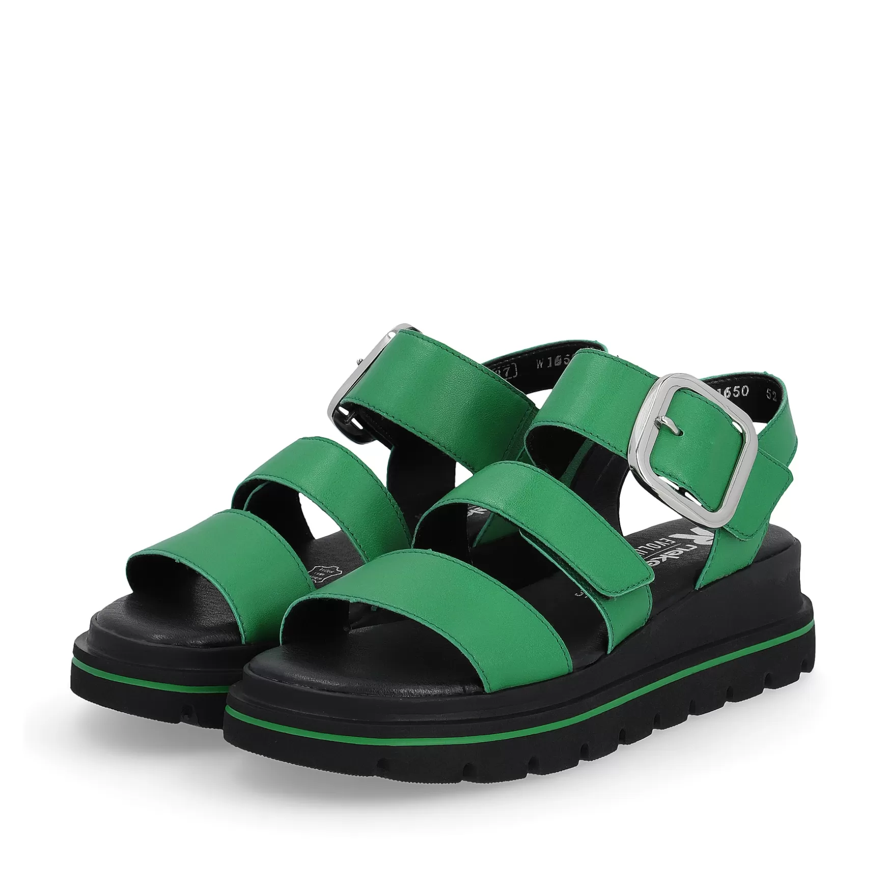 Women'S Strappy Sandals Emerald Green-Rieker Cheap