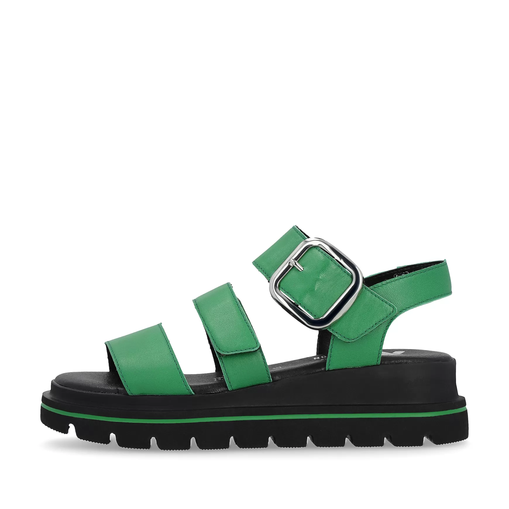 Women'S Strappy Sandals Emerald Green-Rieker Cheap