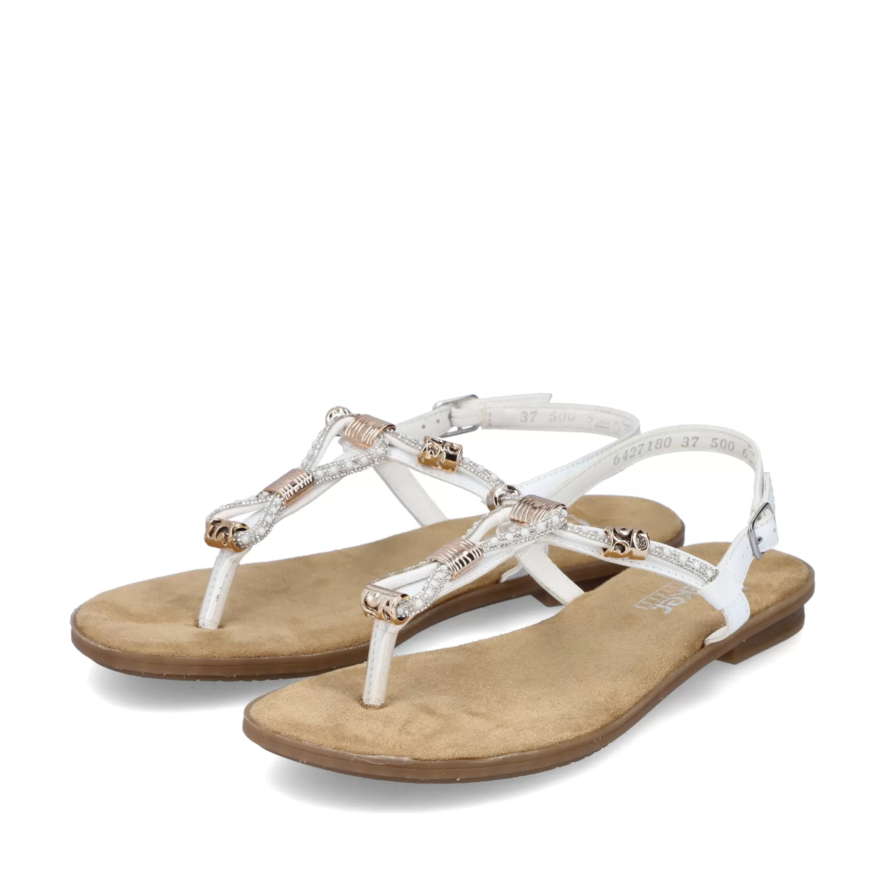 Women'S Strappy Sandals In Crystal White-Rieker Shop