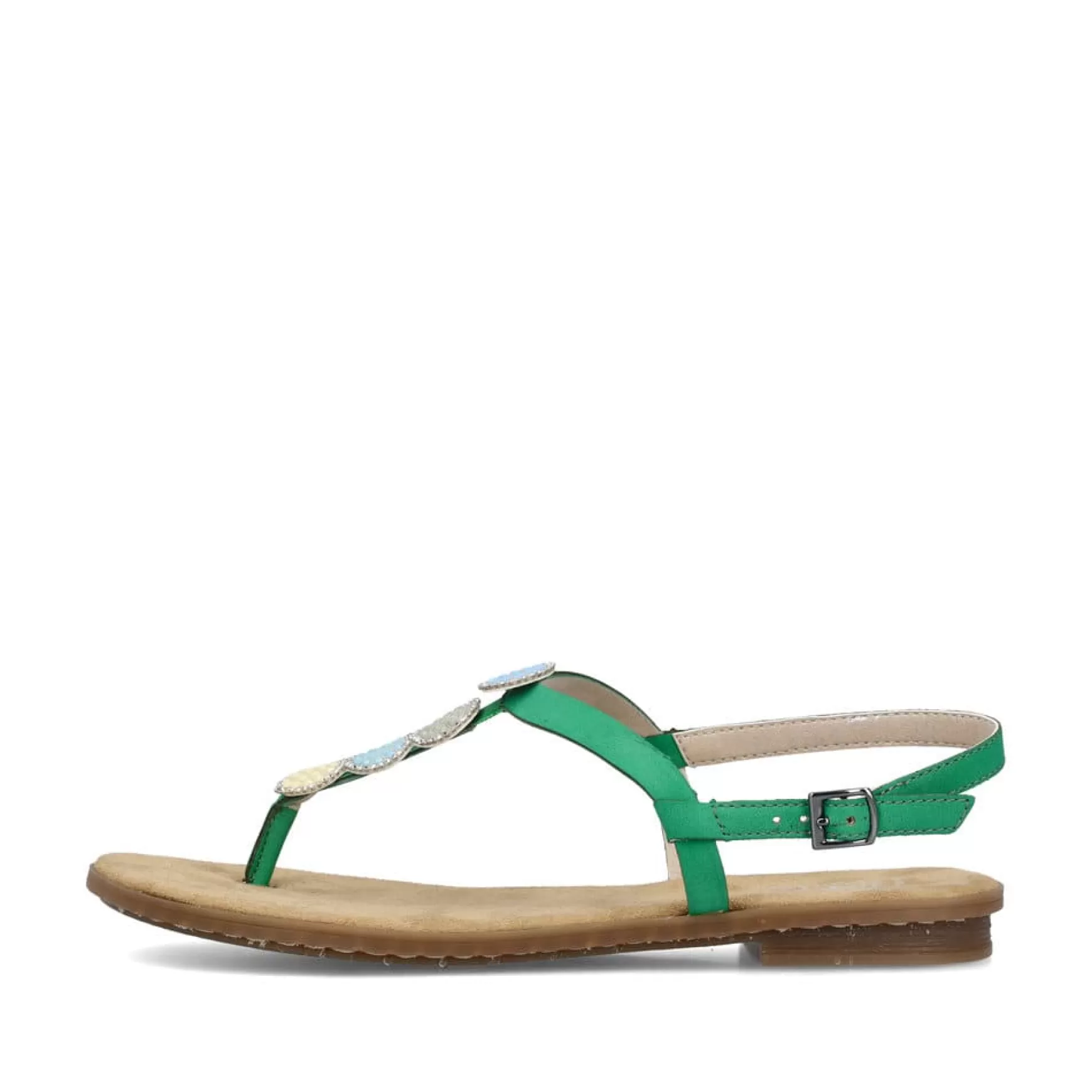 Women'S Strappy Sandals Leaf Green-Rieker Hot