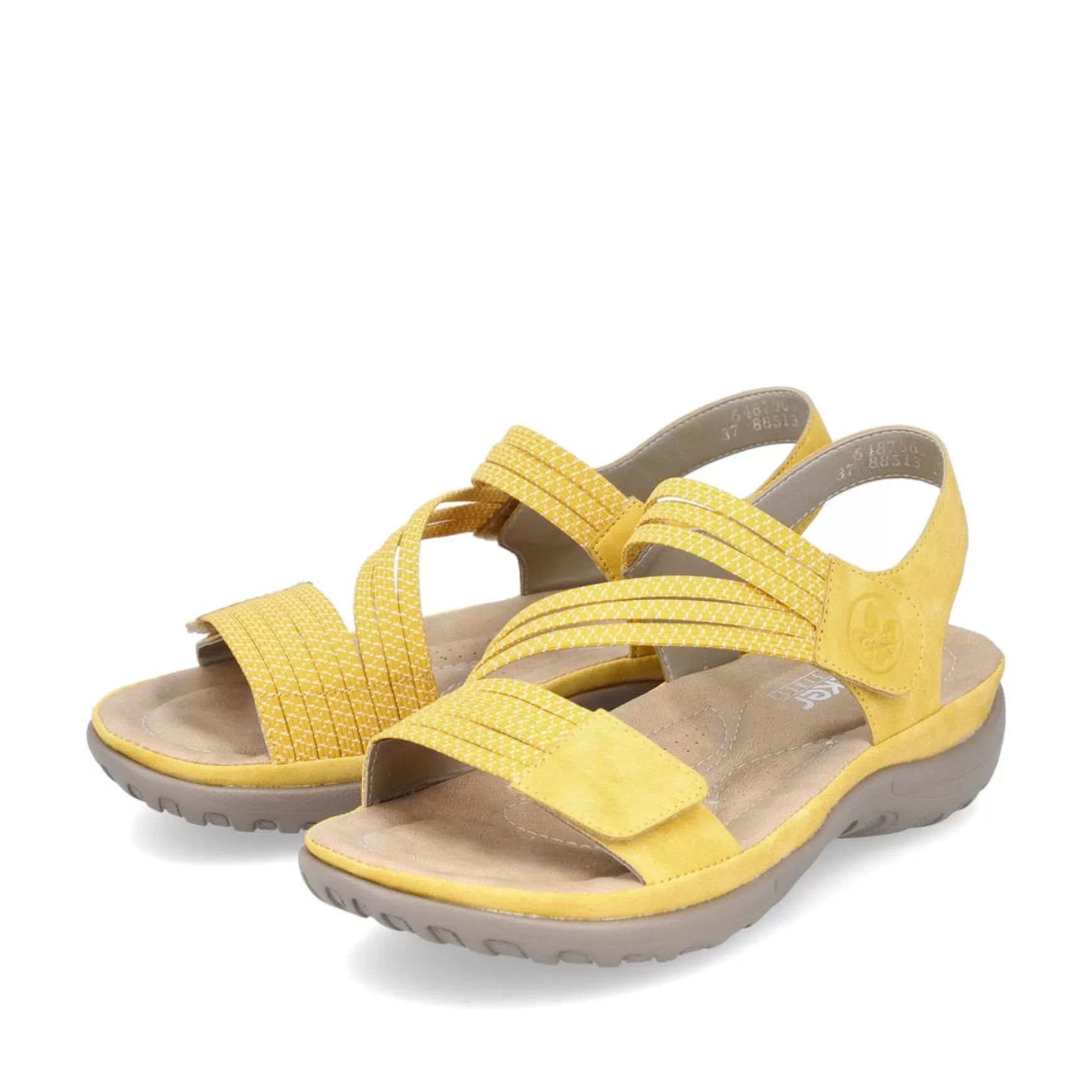 Women'S Strappy Sandals Lemon Yellow-Rieker Discount