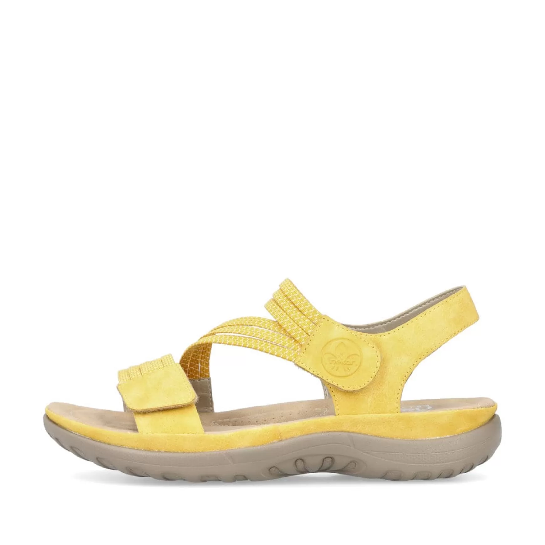 Women'S Strappy Sandals Lemon Yellow-Rieker Discount