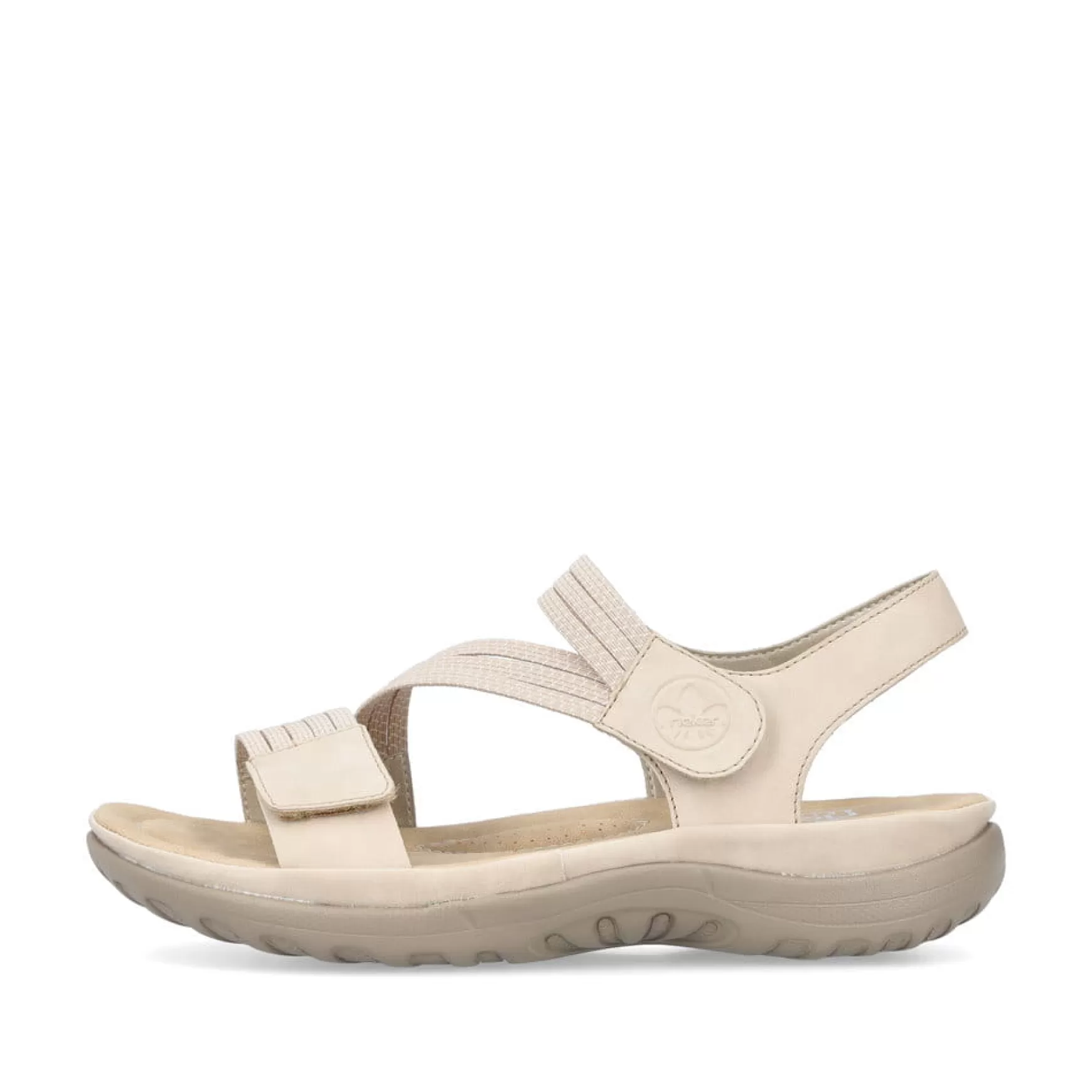 Women'S Strappy Sandals Light Beige-Rieker Clearance