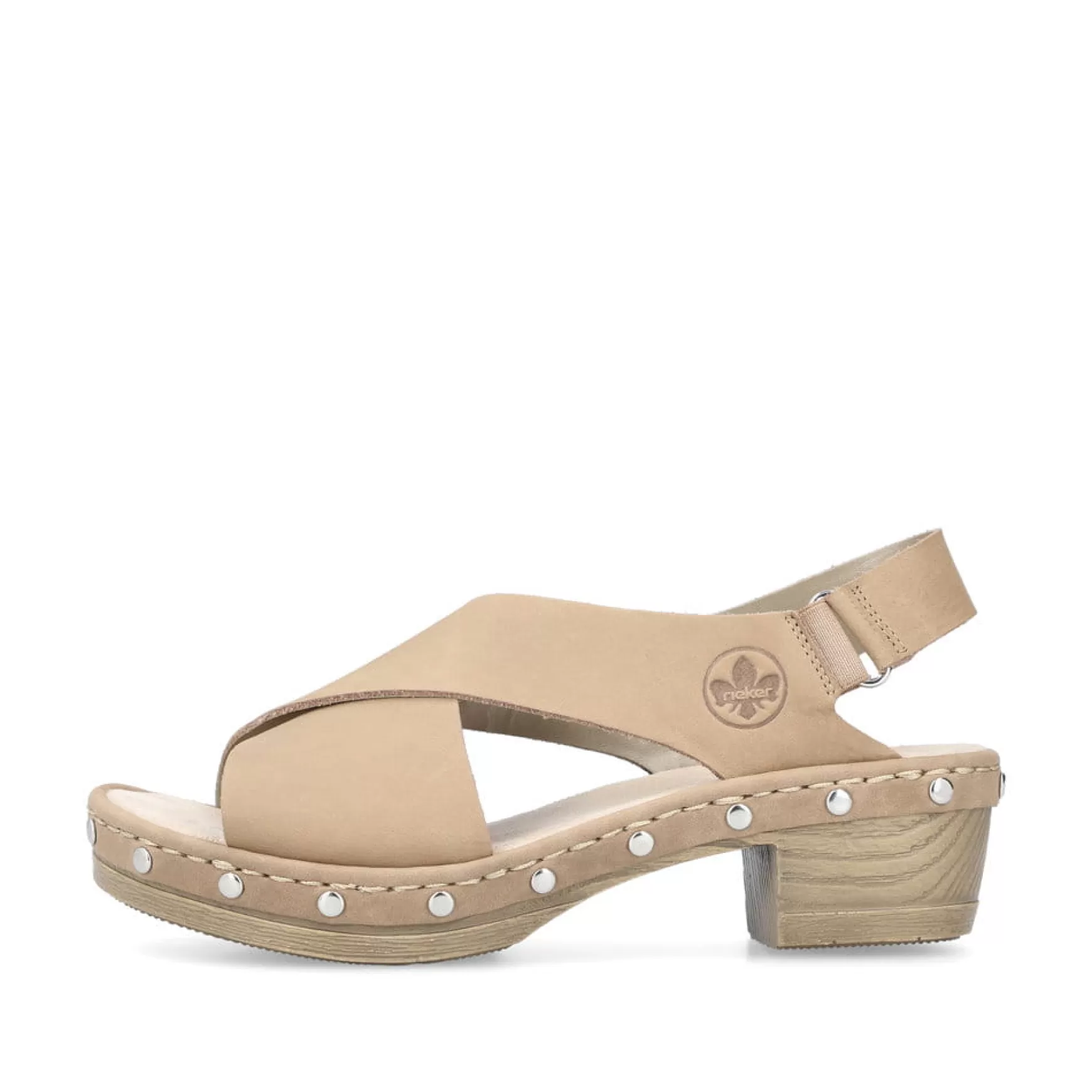 Women'S Strappy Sandals Light Beige-Rieker Outlet