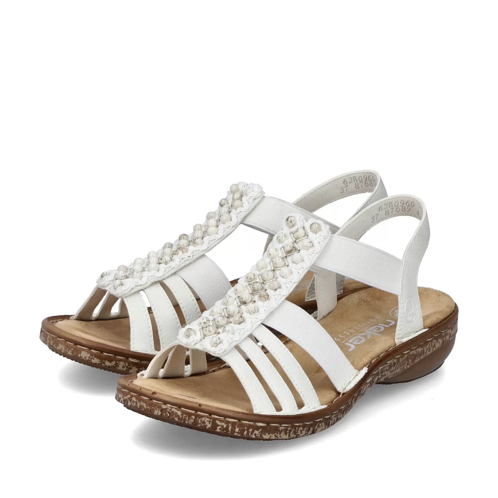 Women'S Strappy Sandals Light Beige-Rieker Hot