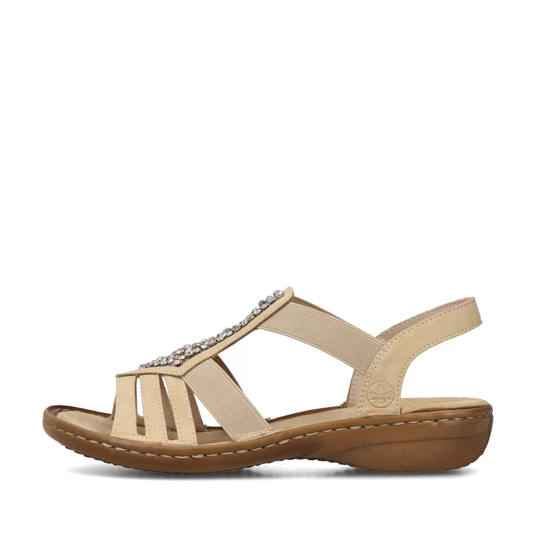 Women'S Strappy Sandals Light Brown-Rieker Online