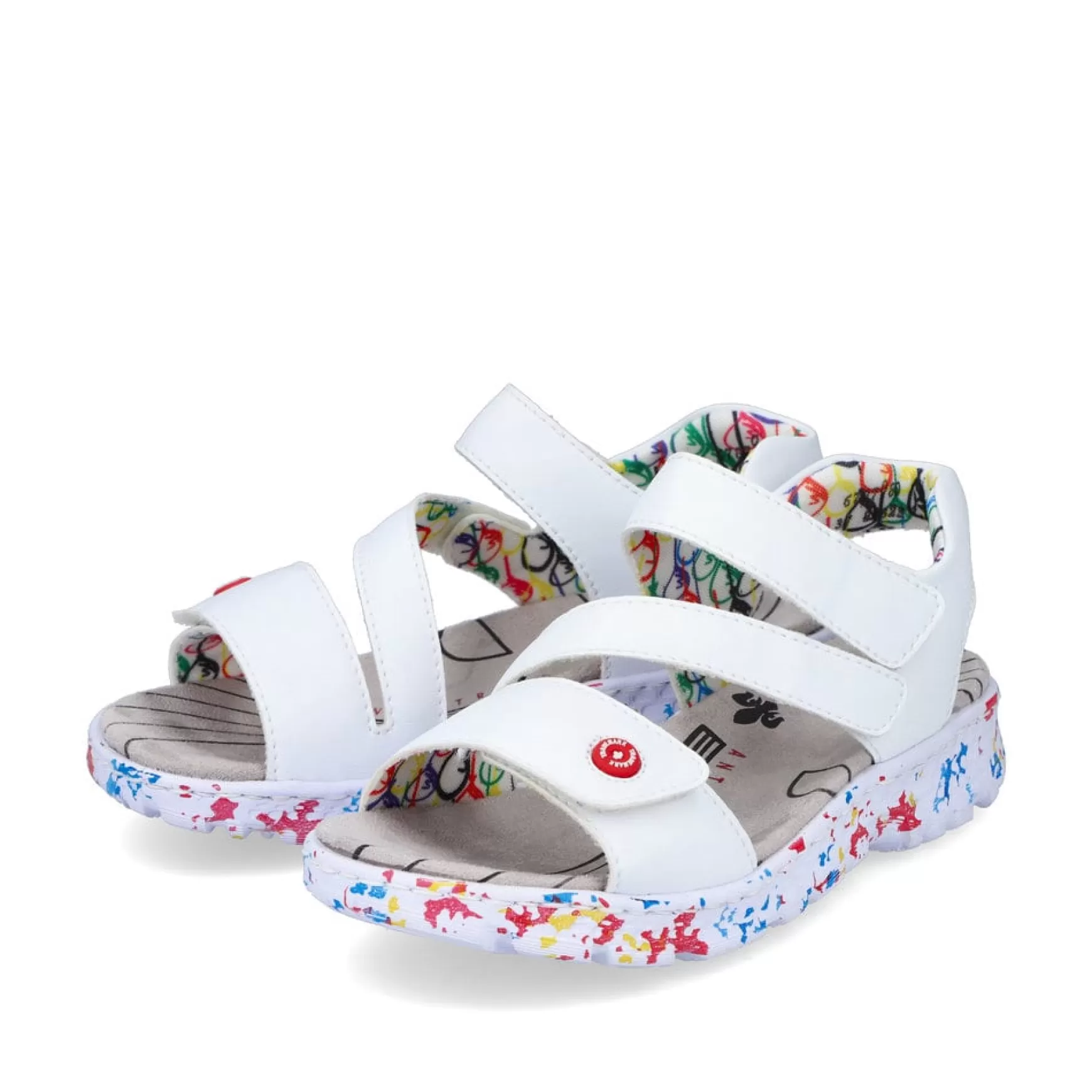 Women'S Strappy Sandals Lily White-Rieker Sale