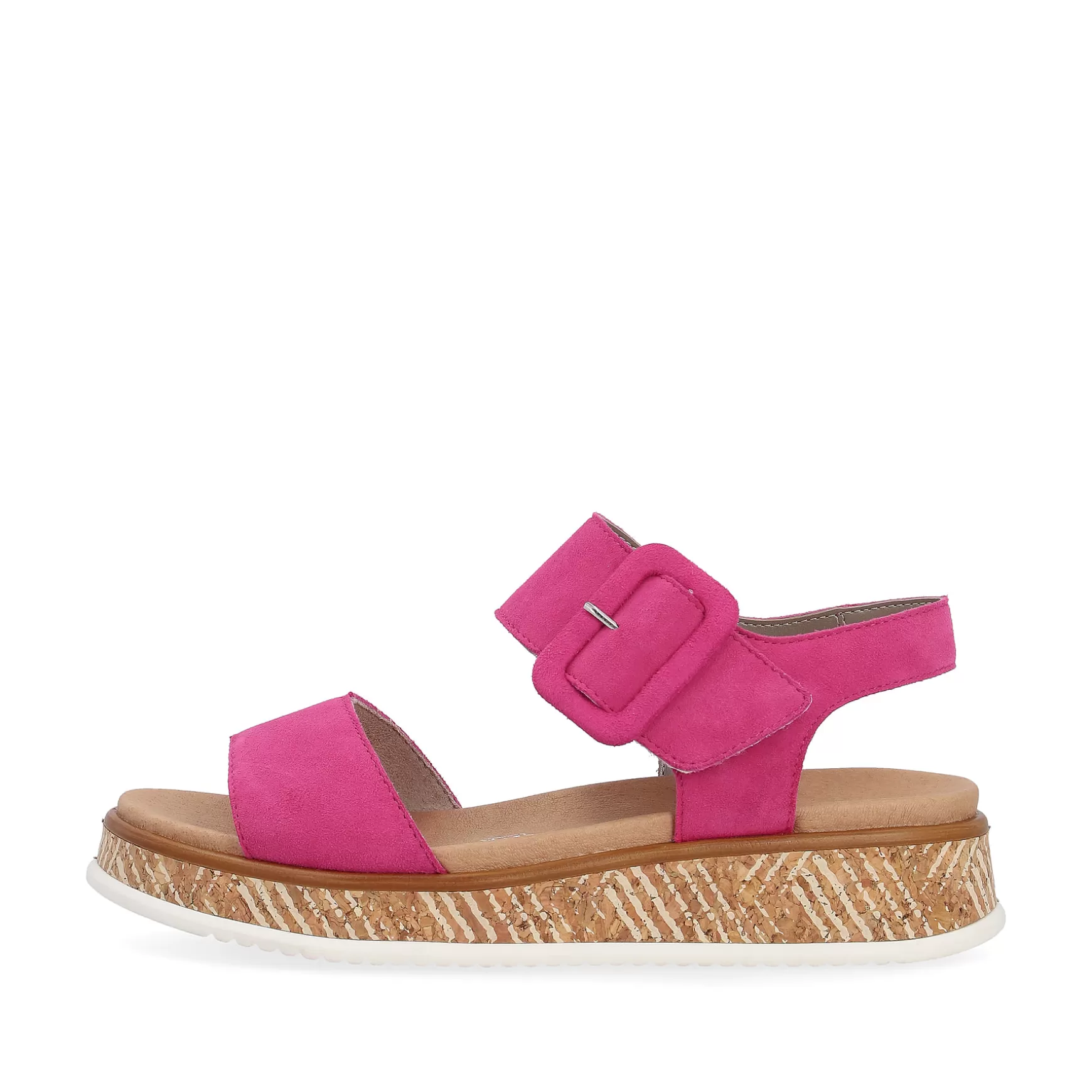 Women'S Strappy Sandals Magenta-Rieker Clearance