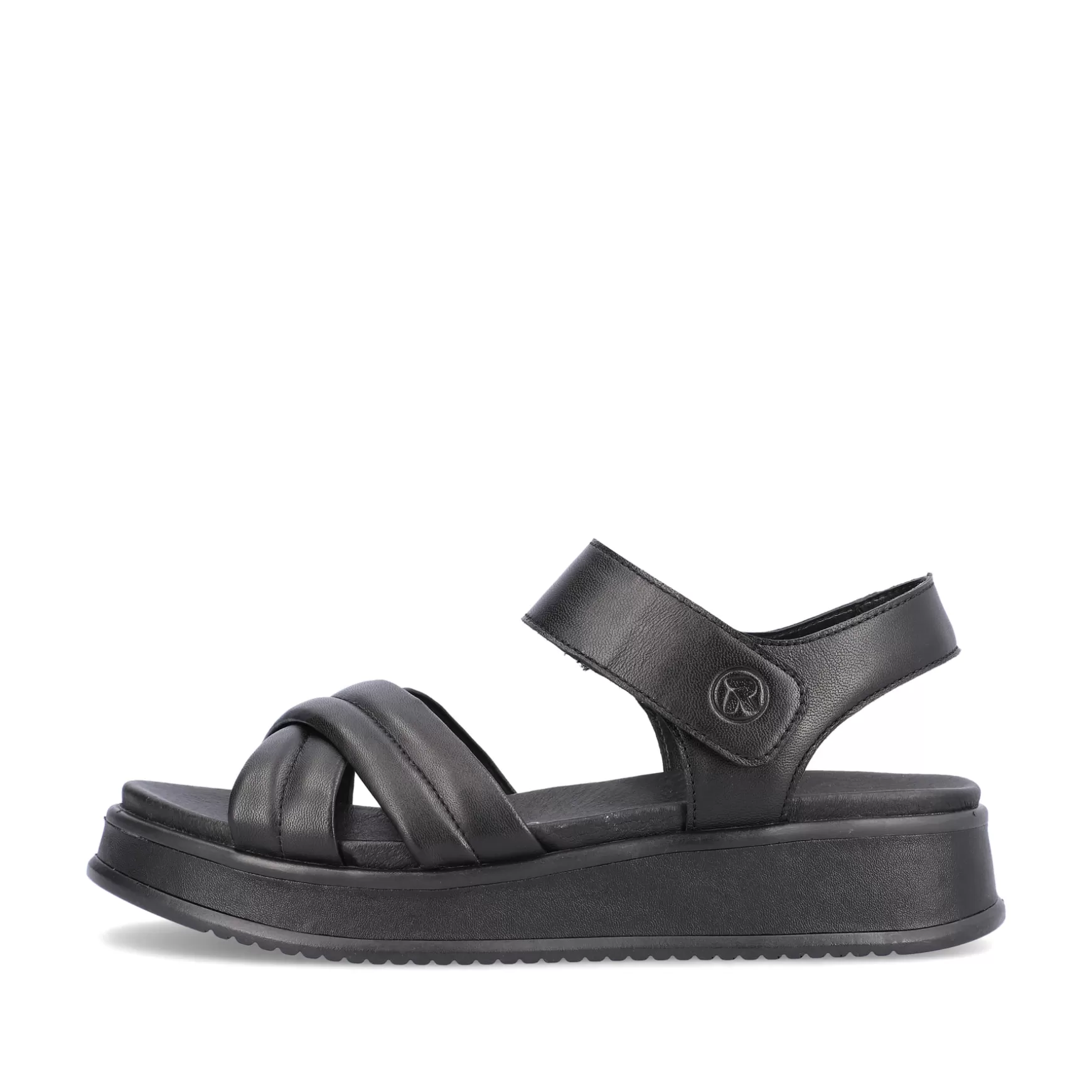 Women'S Strappy Sandals Midnight Black-Rieker Sale