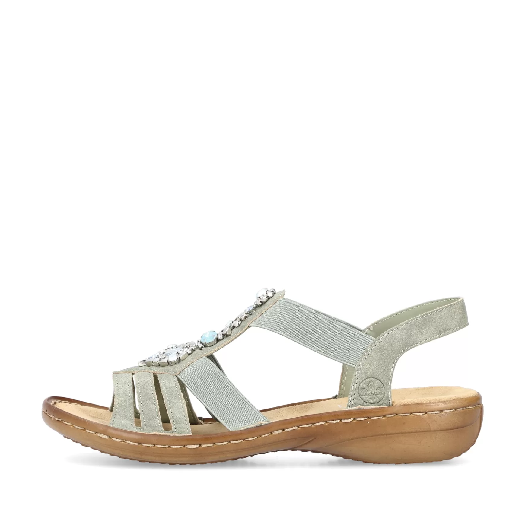 Women'S Strappy Sandals Mint Green-Rieker Cheap