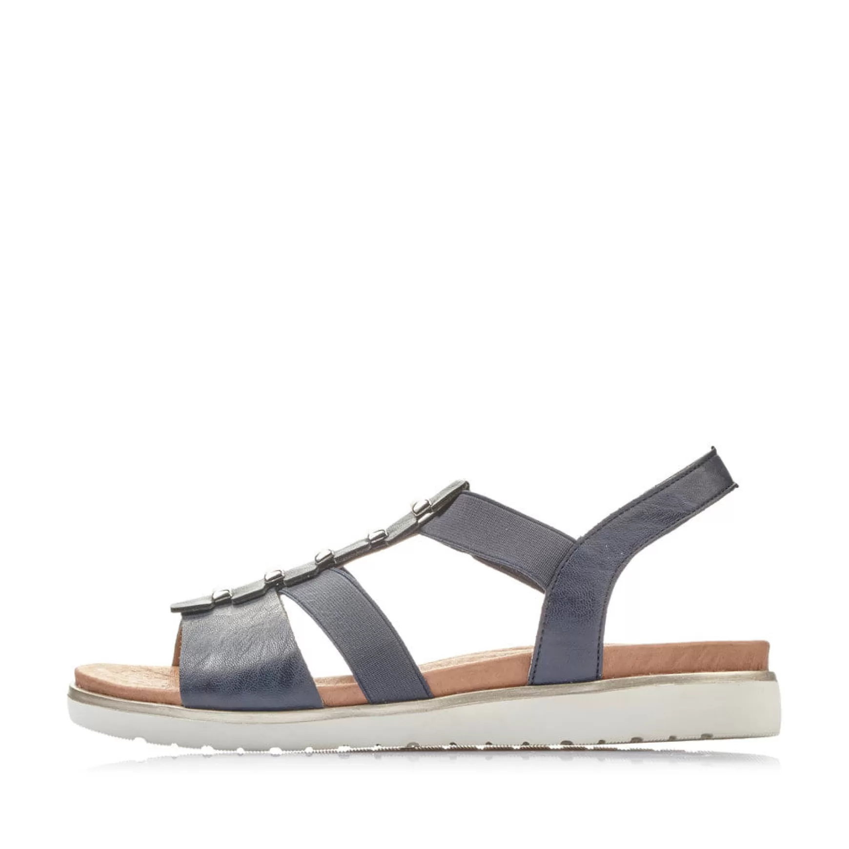 Women'S Strappy Sandals Navy Blue-Rieker Shop