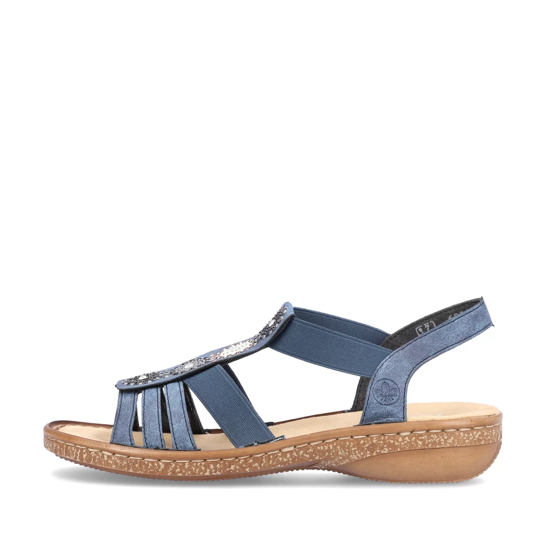 Women'S Strappy Sandals Navy Blue-Rieker Online