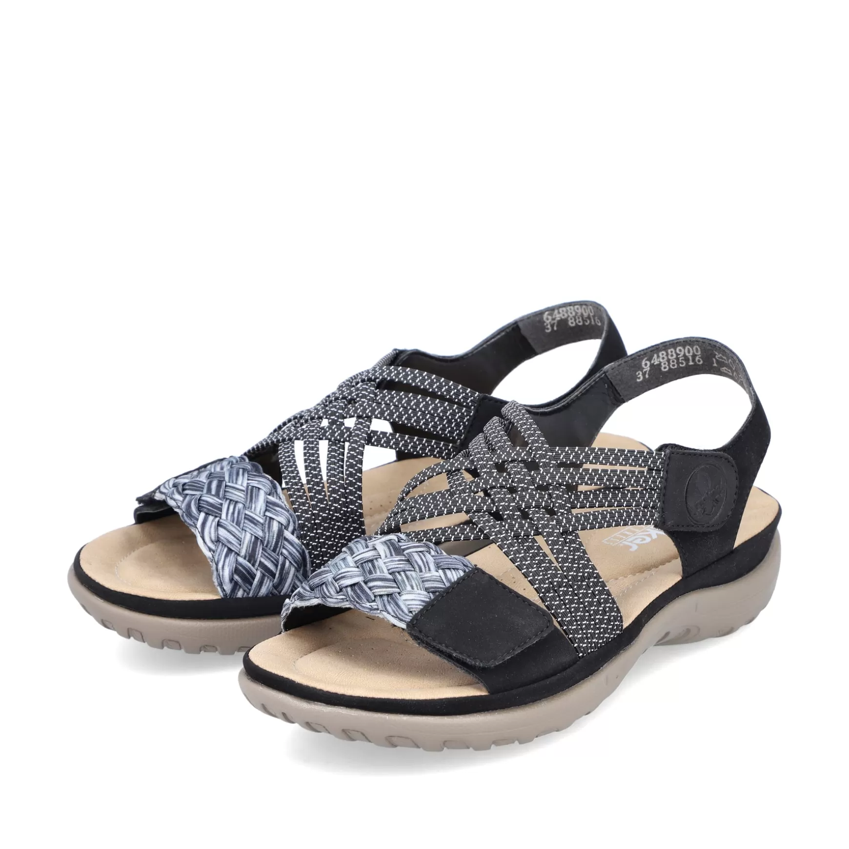 Women'S Strappy Sandals Night Black-Rieker Online