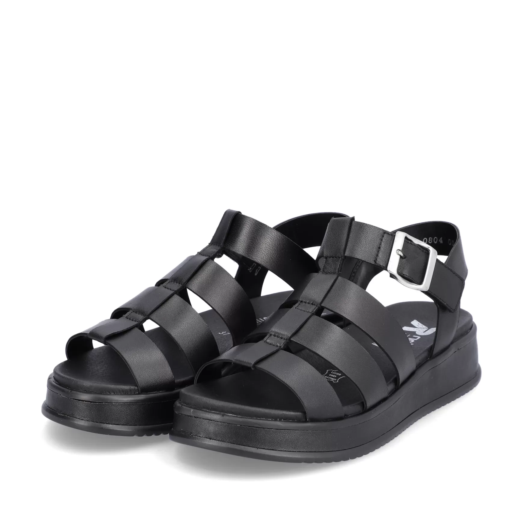 Women'S Strappy Sandals Night Black-Rieker Clearance