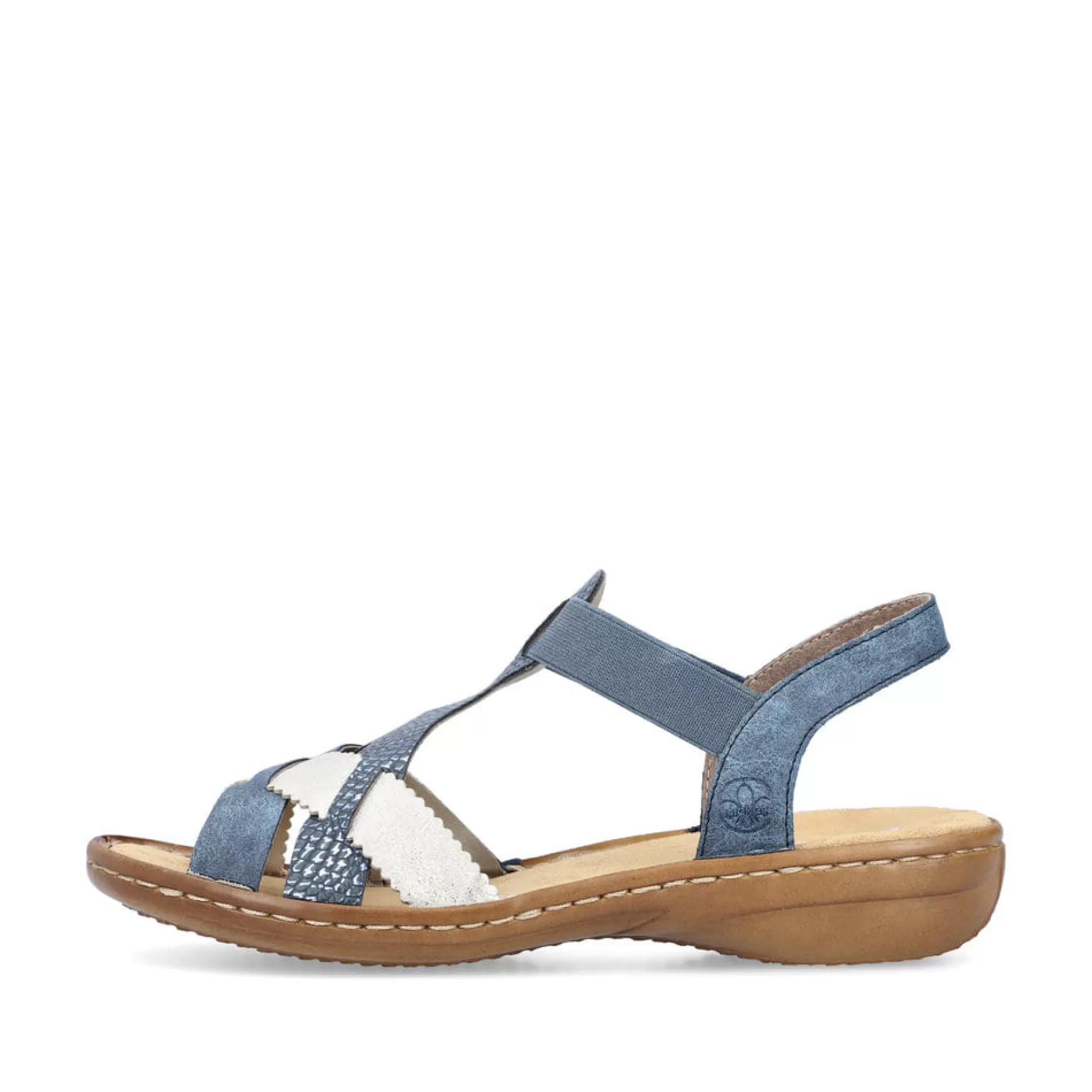 Women'S Strappy Sandals Pacific Blue-Rieker Clearance