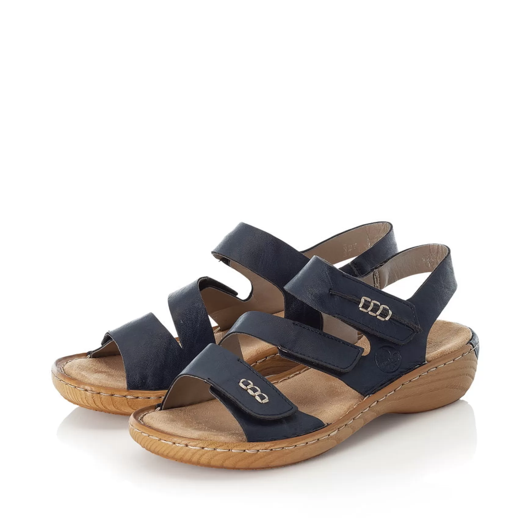 Women'S Strappy Sandals Pacific Blue-Rieker Cheap