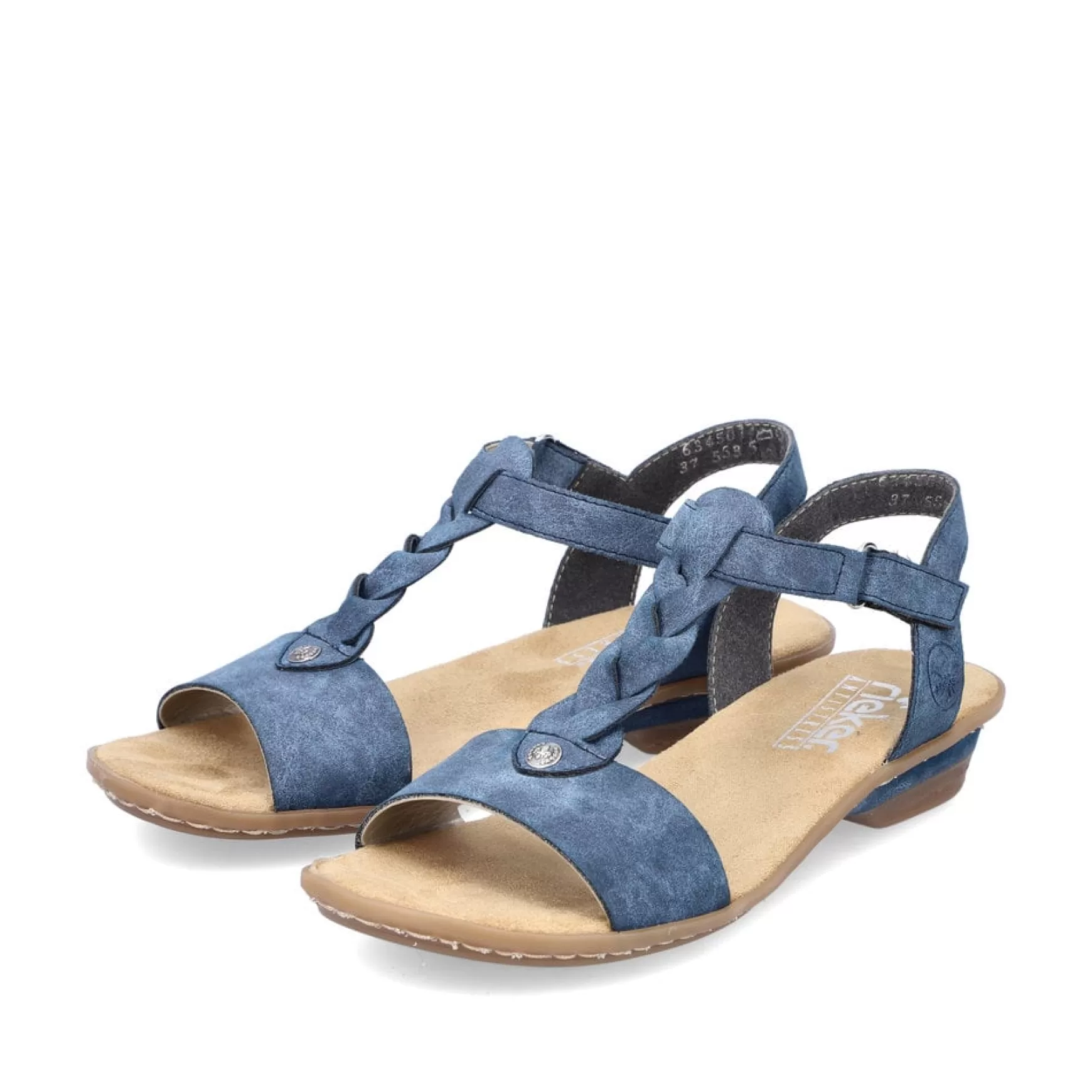 Women'S Strappy Sandals Pacific Blue-Rieker Outlet