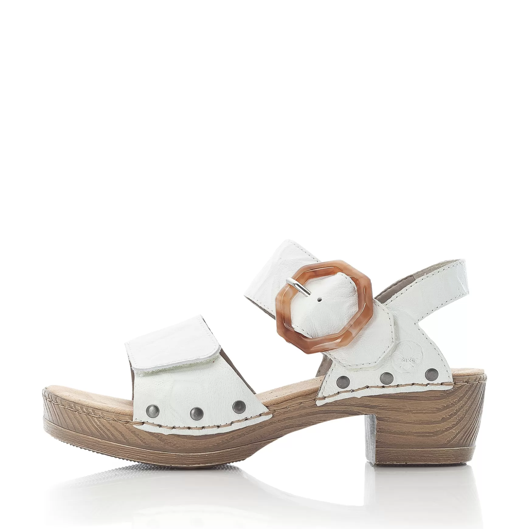 Women'S Strappy Sandals Pearl White-Rieker Outlet