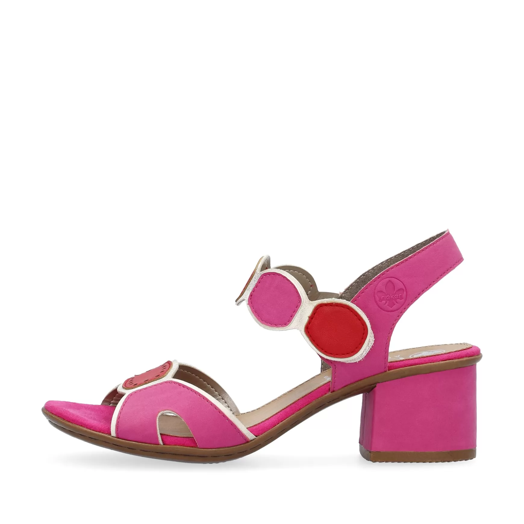 Women'S Strappy Sandals Pink-Rieker Shop