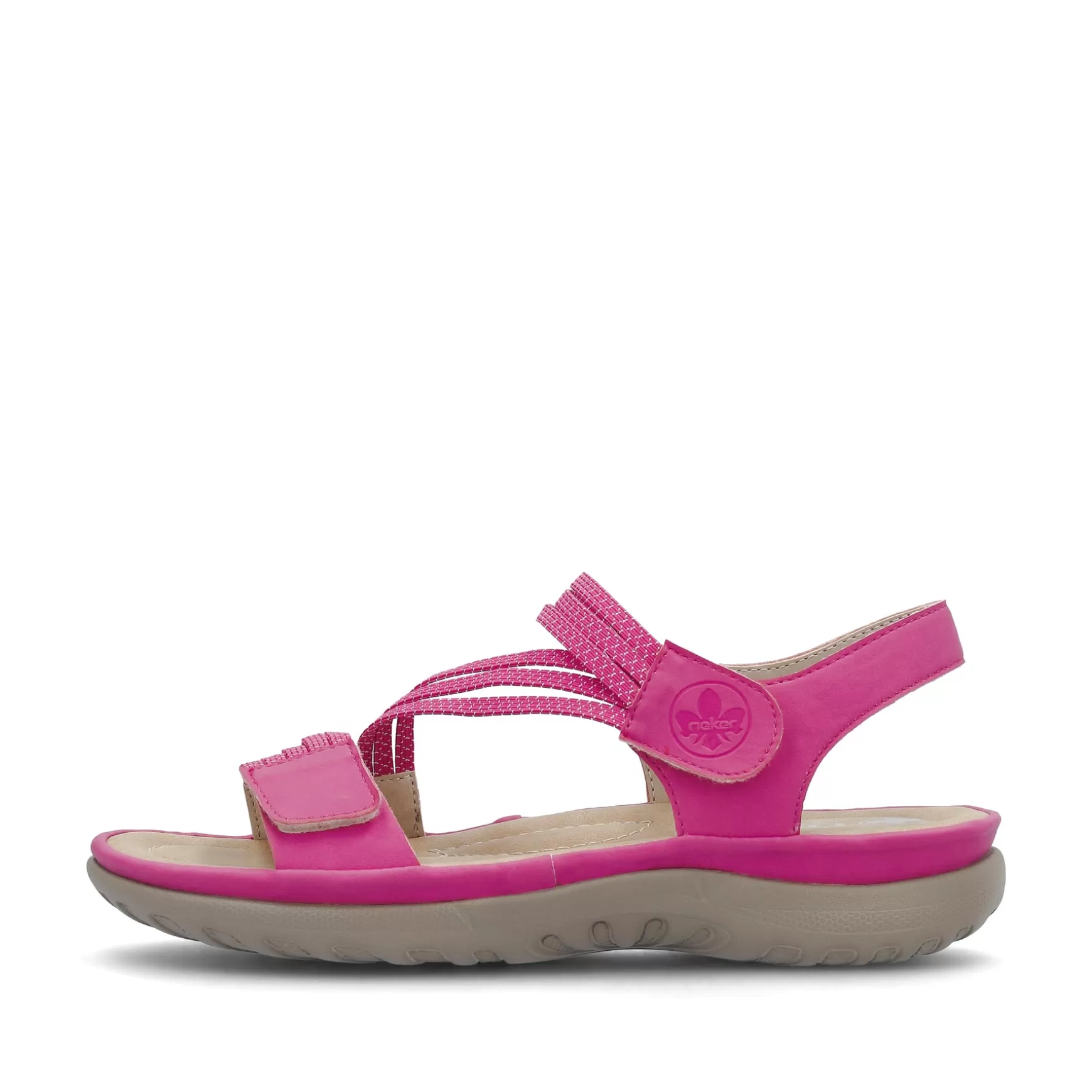 Women'S Strappy Sandals Pink-Rieker Cheap