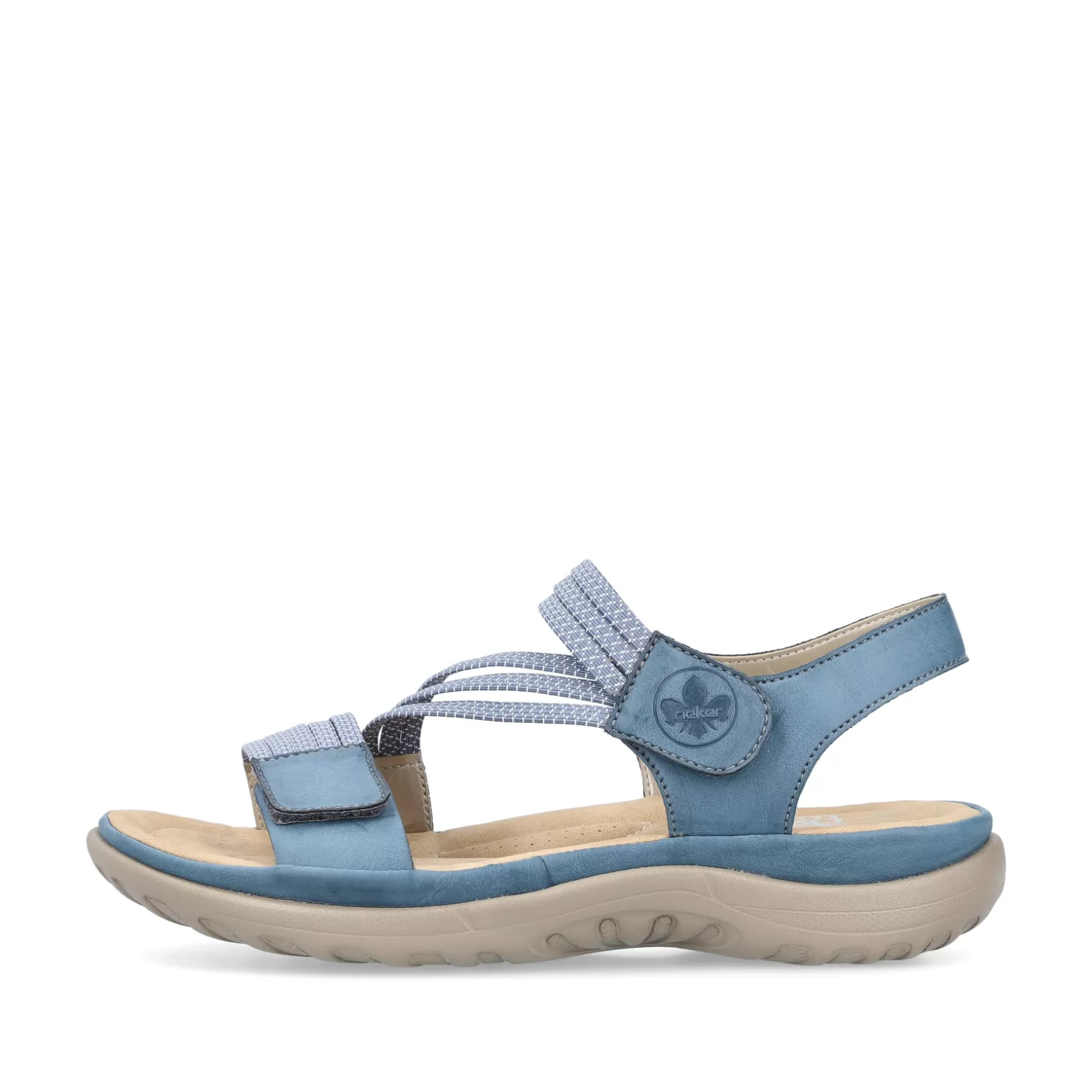 Women'S Strappy Sandals Sky Blue-Rieker New