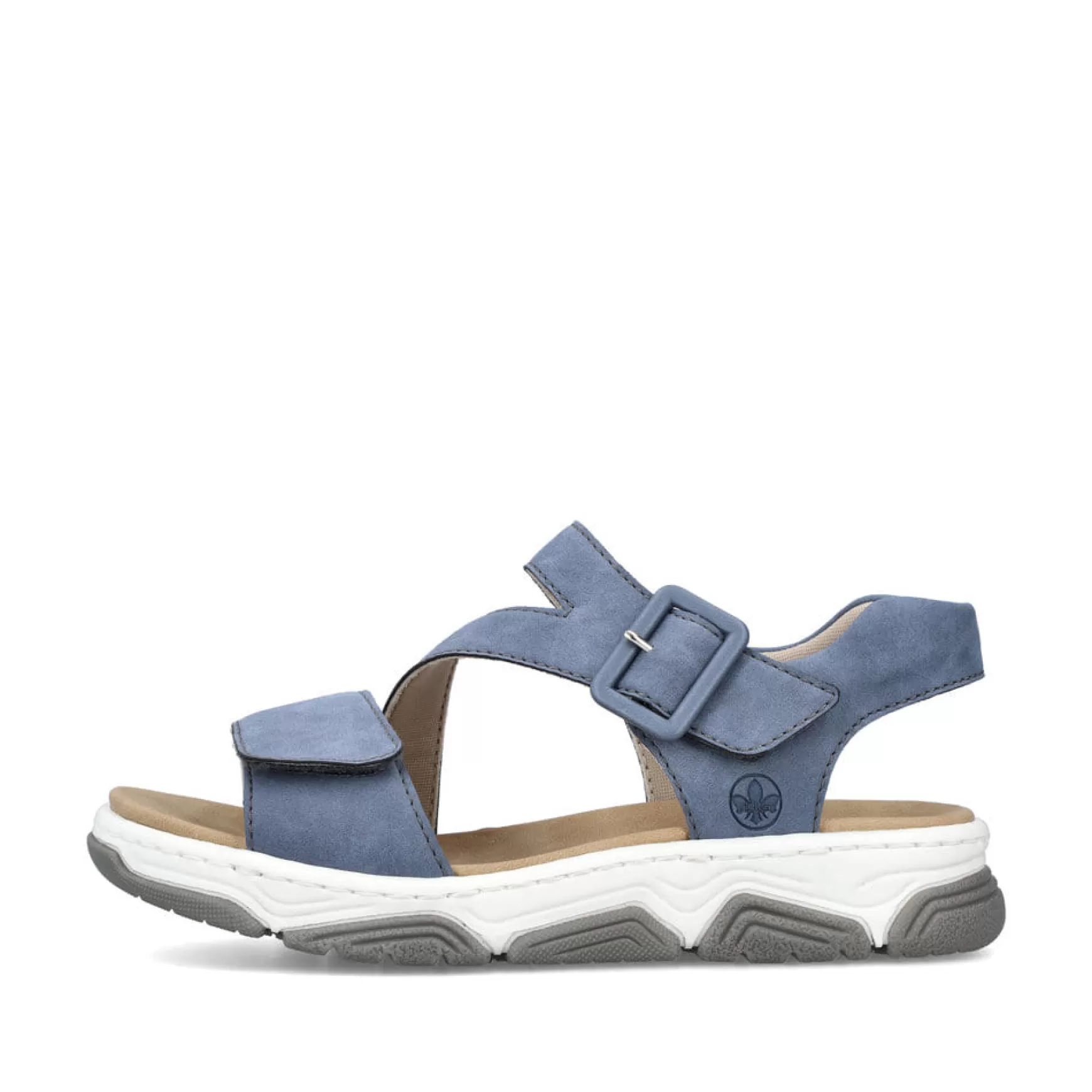 Women'S Strappy Sandals Slate Blue-Rieker Fashion