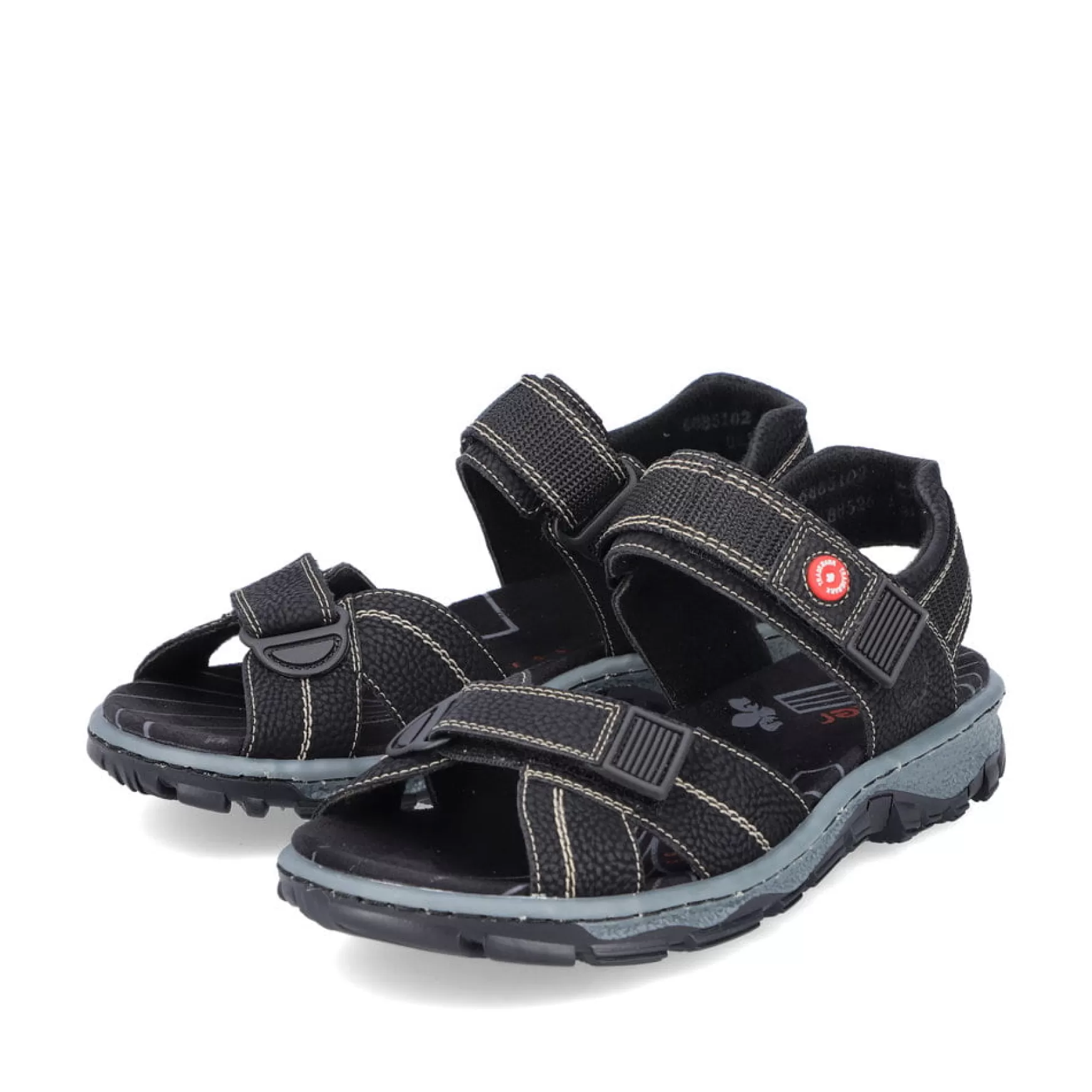 Women'S Trekking Sandals Asphalt Black-Rieker Fashion