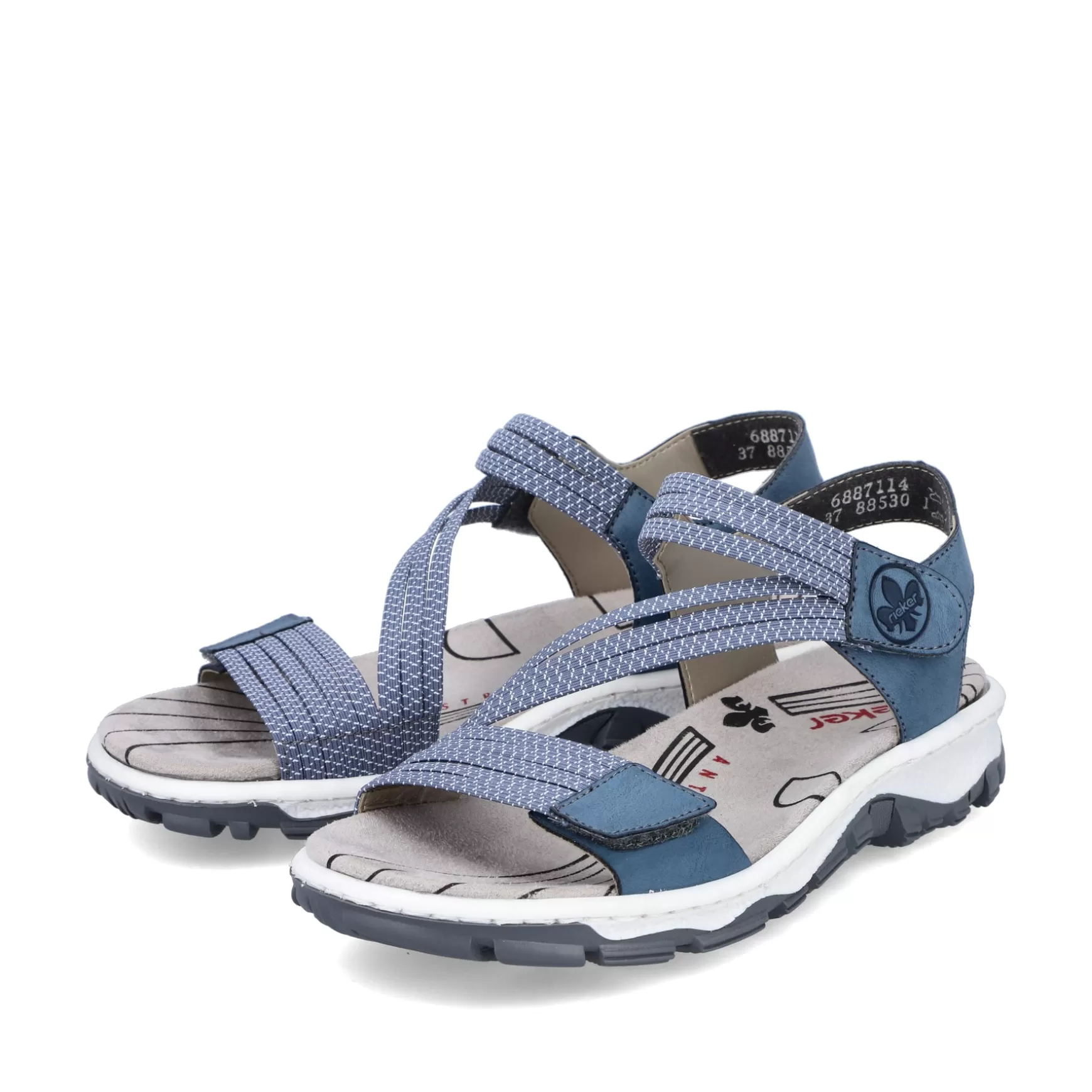 Women'S Trekking Sandals California Blue-Rieker Store