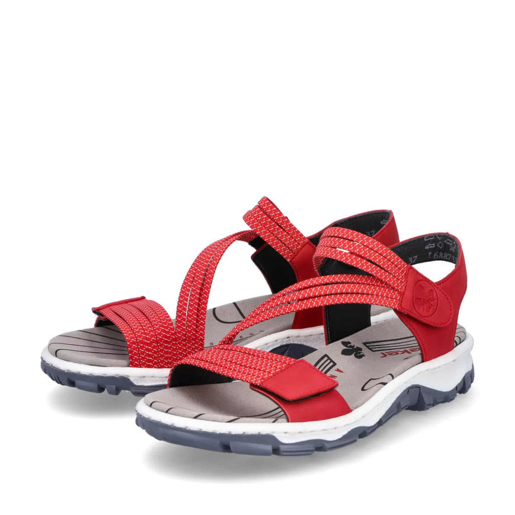 Women'S Trekking Sandals Cherry Red-Rieker Cheap