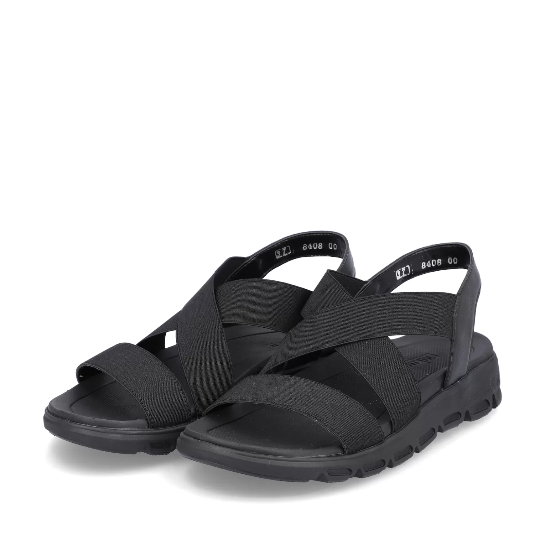 Women'S Trekking Sandals Deep Black-Rieker Best