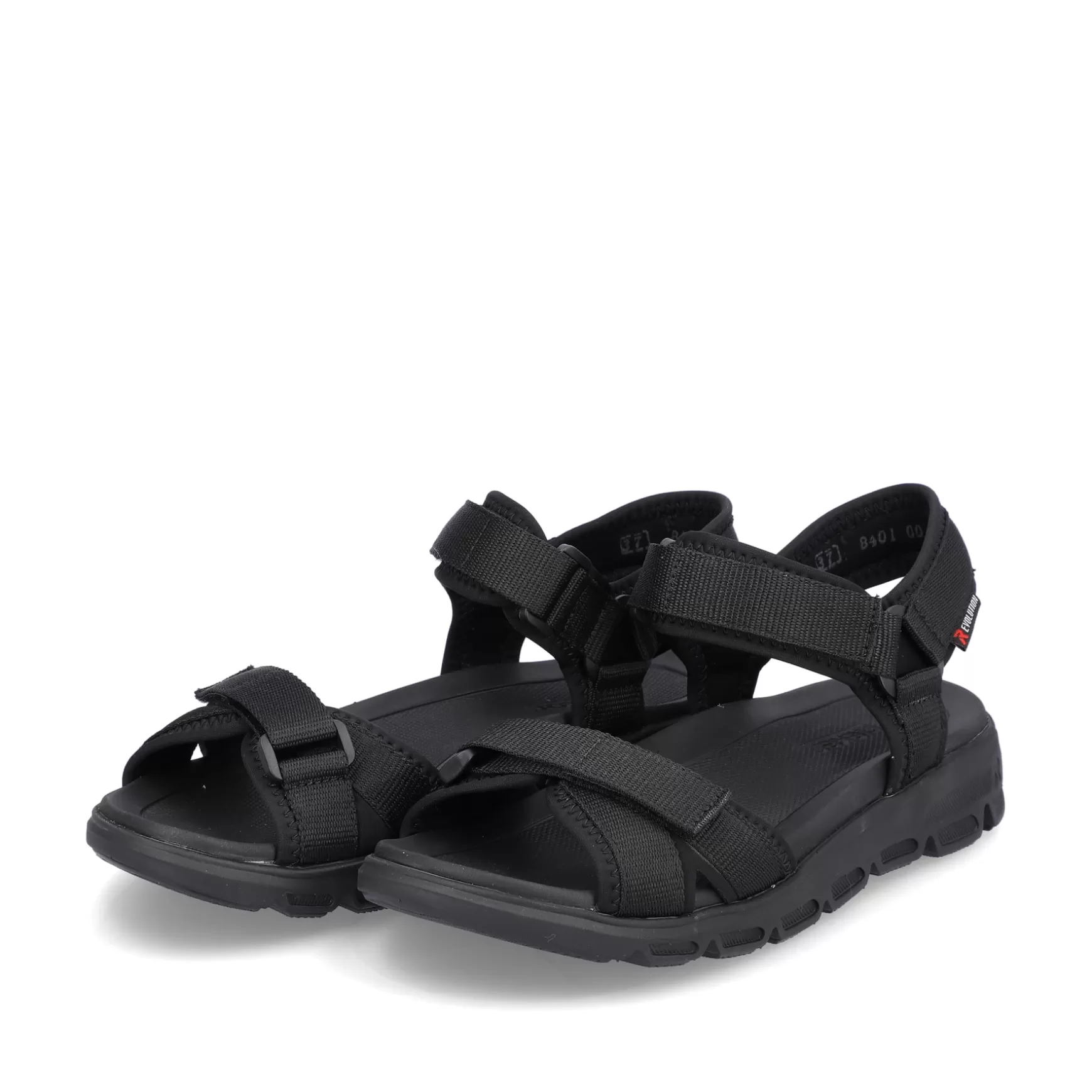 Women'S Trekking Sandals Deep Black-Rieker Hot