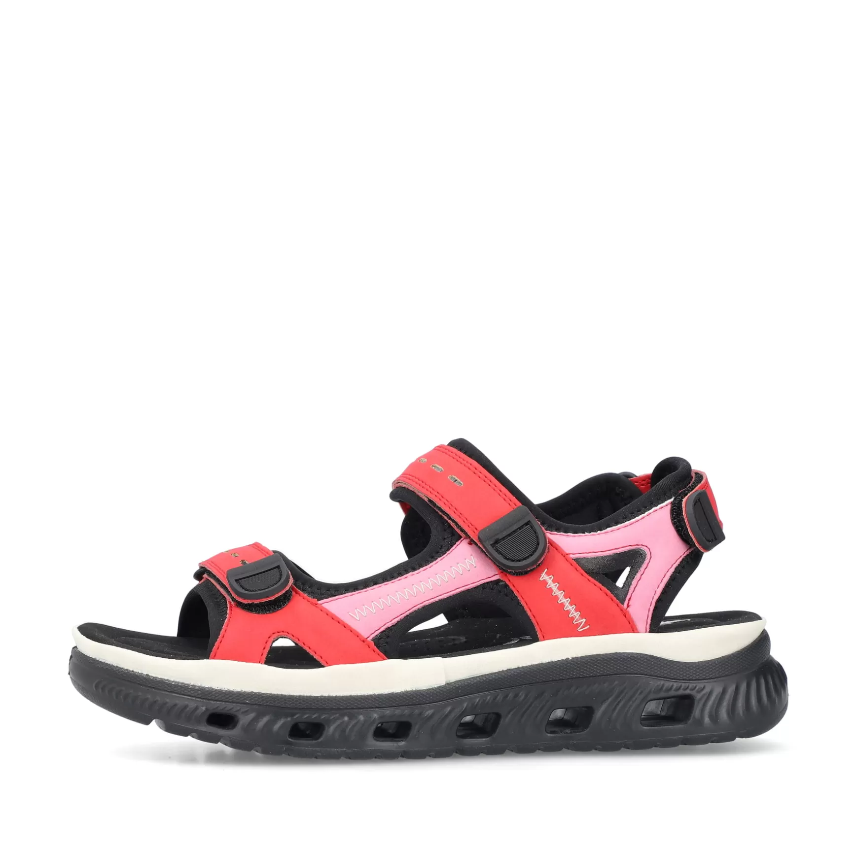 Women'S Trekking Sandals Fire Red-Rieker New