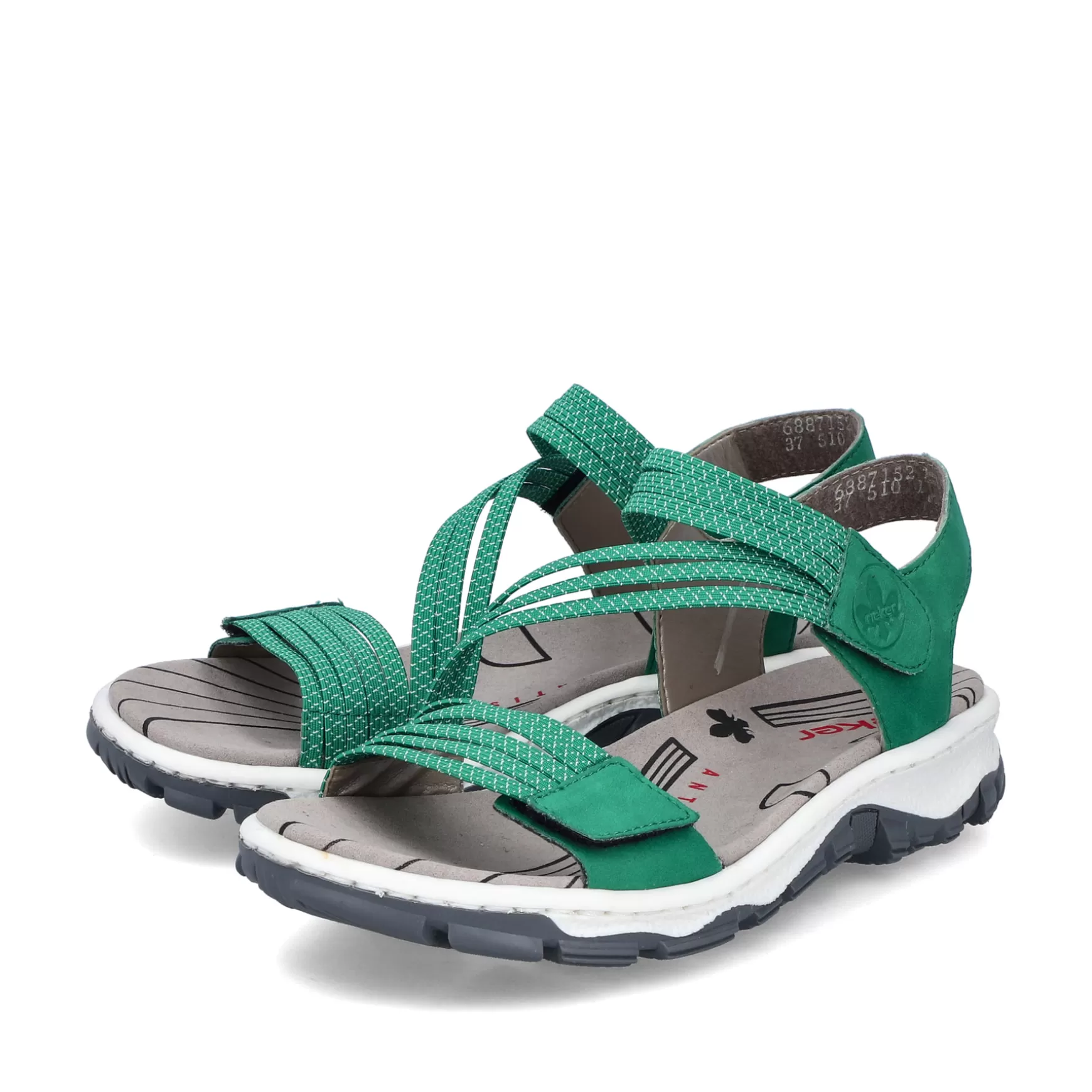 Women'S Trekking Sandals Grass Green-Rieker Sale