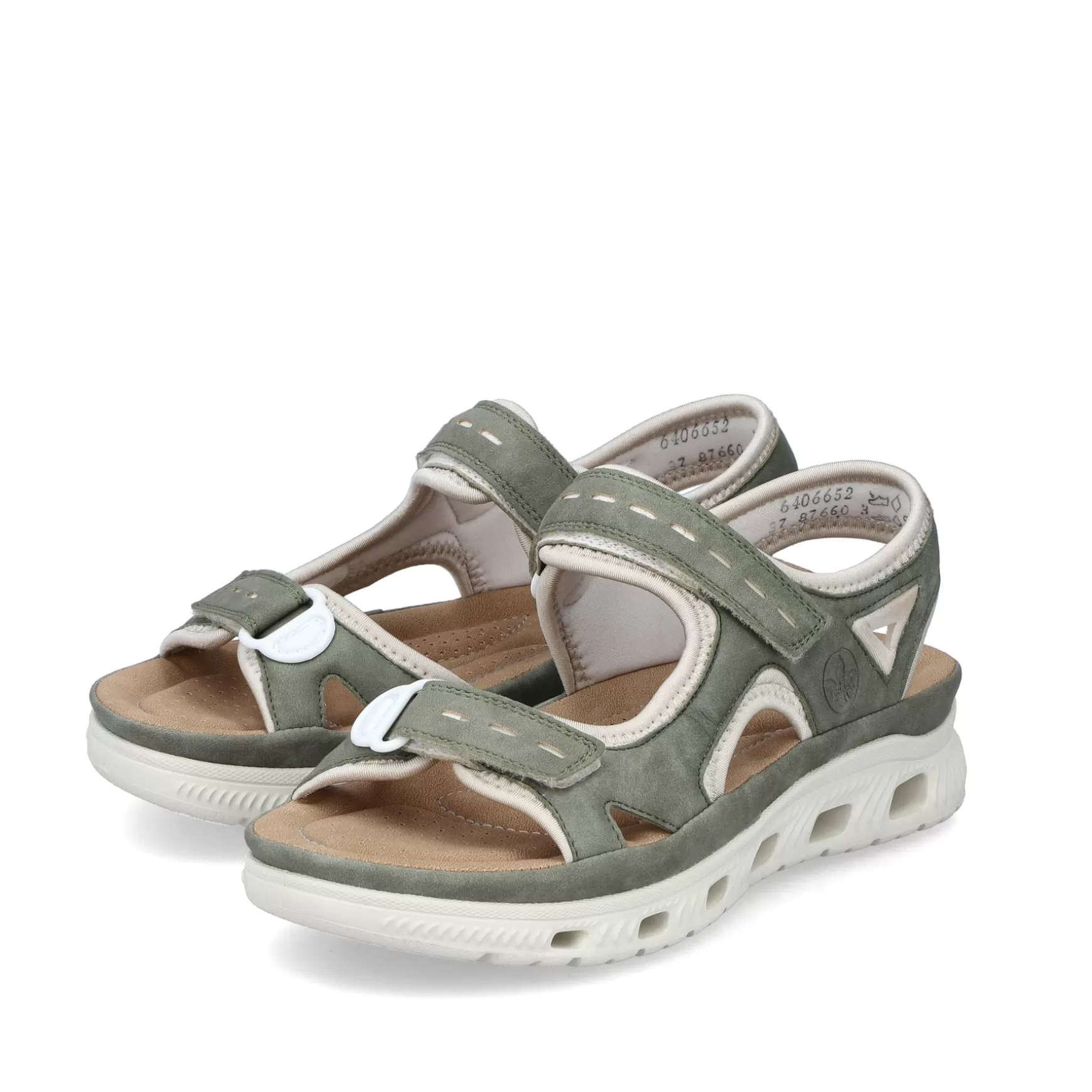 Women'S Trekking Sandals Green Grey-Rieker Cheap