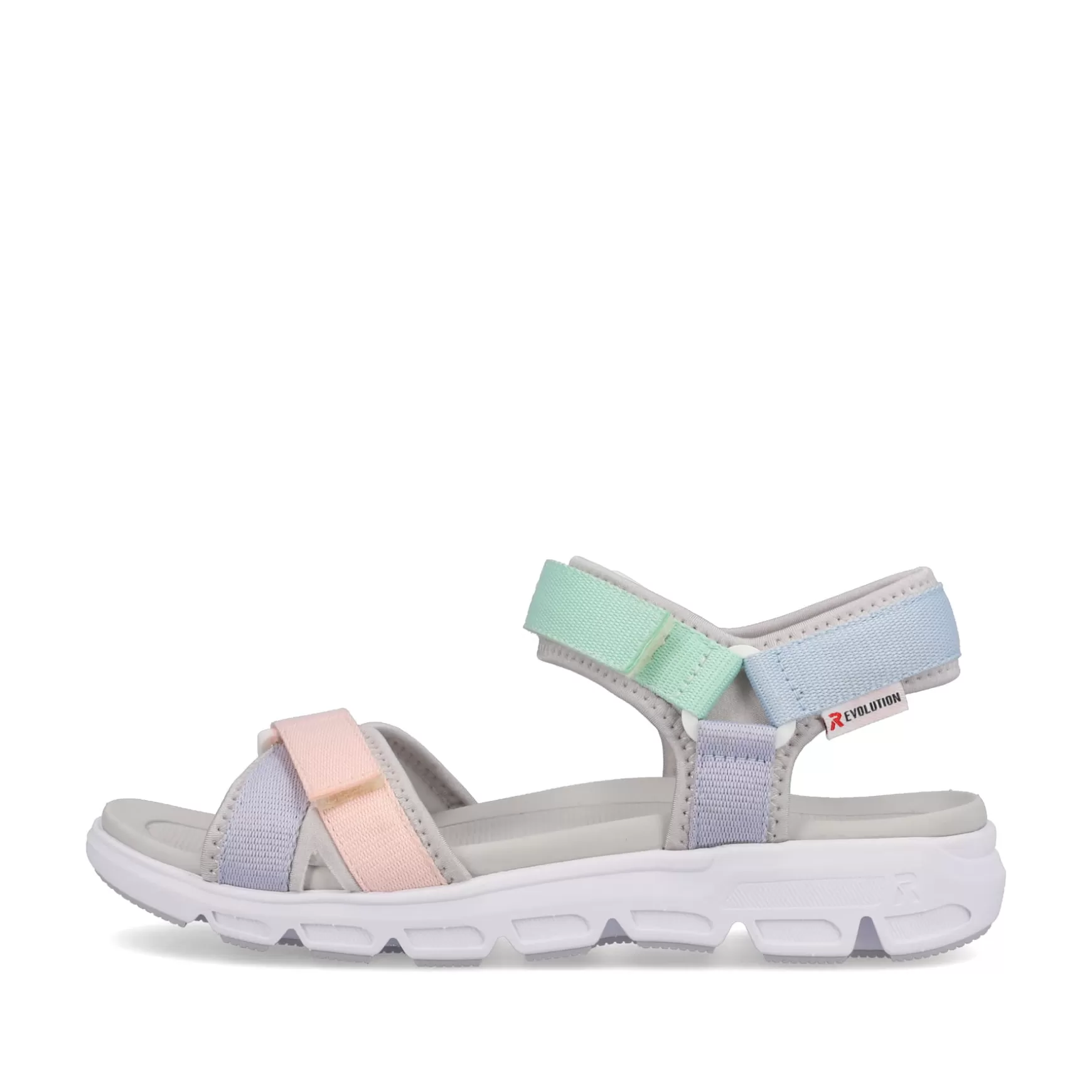 Women'S Trekking Sandals Mint-Green Soft-Pink Lilac-Rieker Best Sale