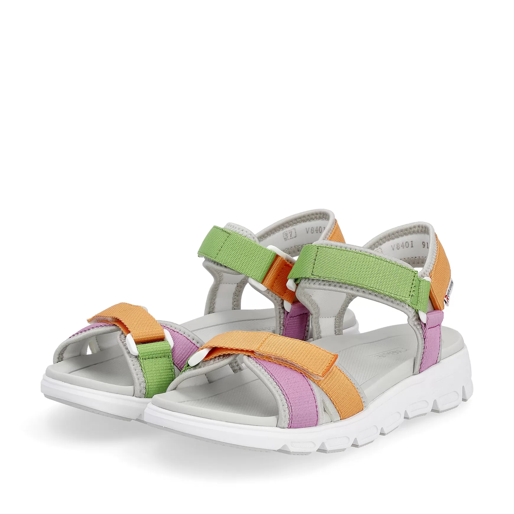 Women'S Trekking Sandals Multicolored-Rieker Flash Sale