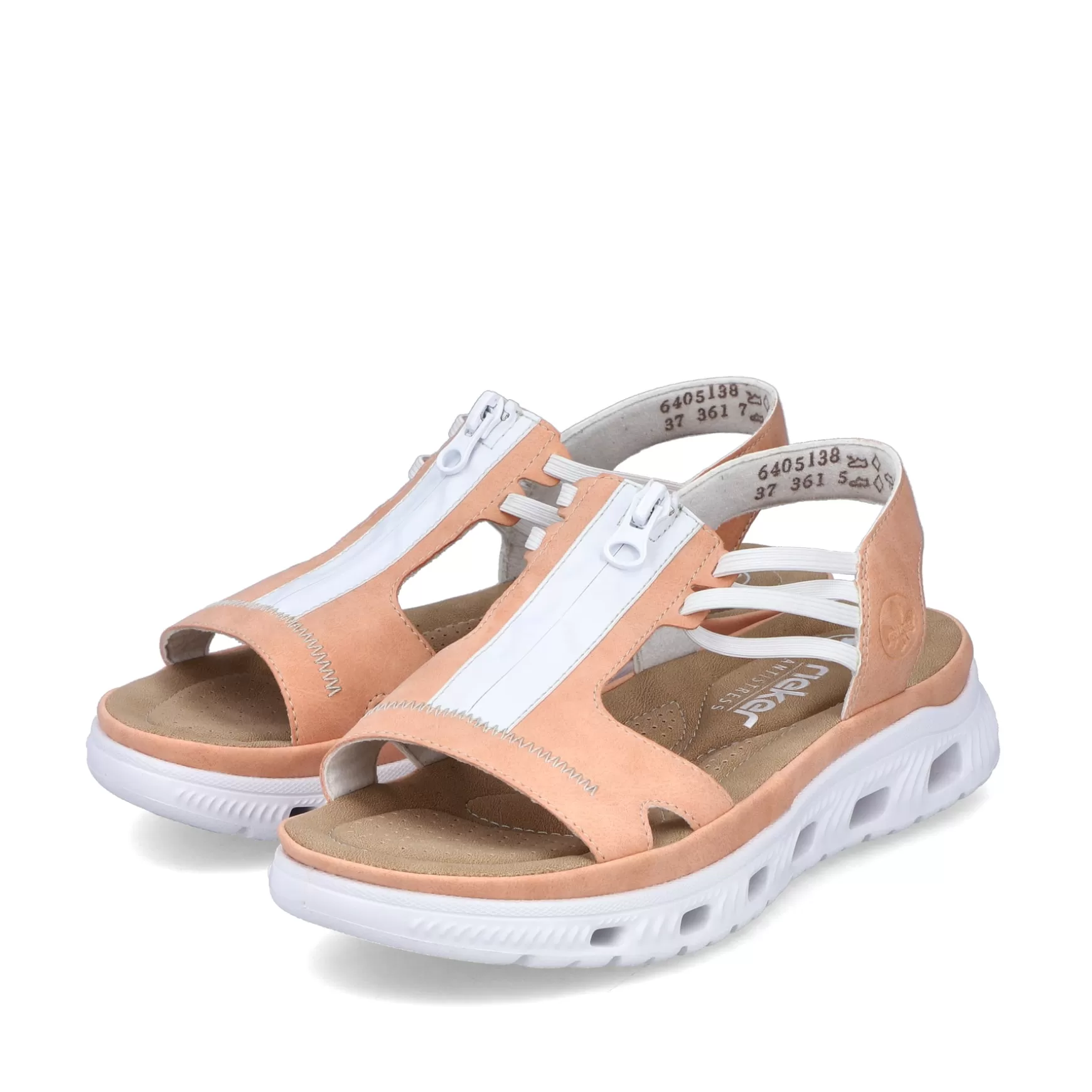 Women'S Trekking Sandals Pastel Orange-Rieker Cheap