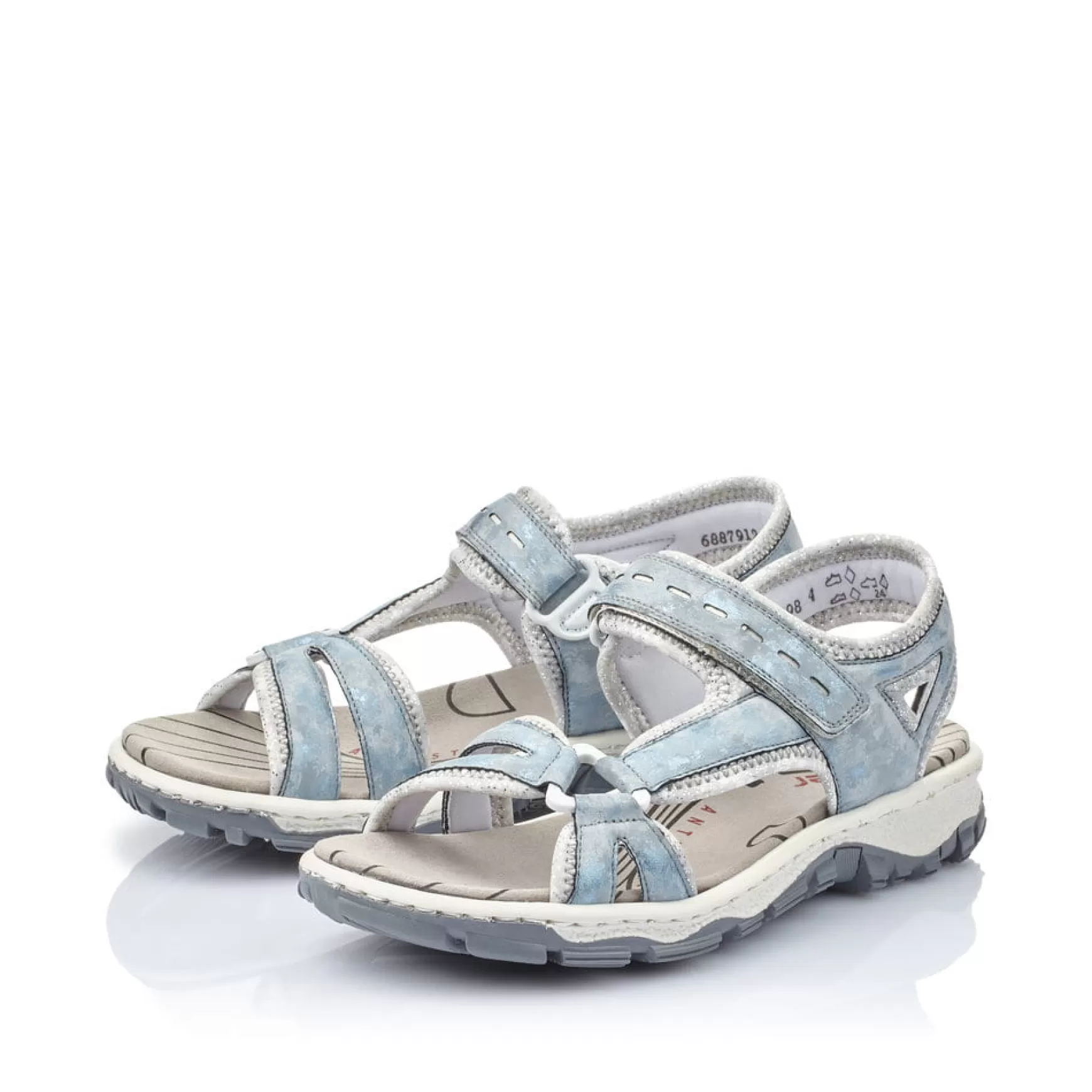 Women'S Trekking Sandals Sky Blue-Rieker Fashion