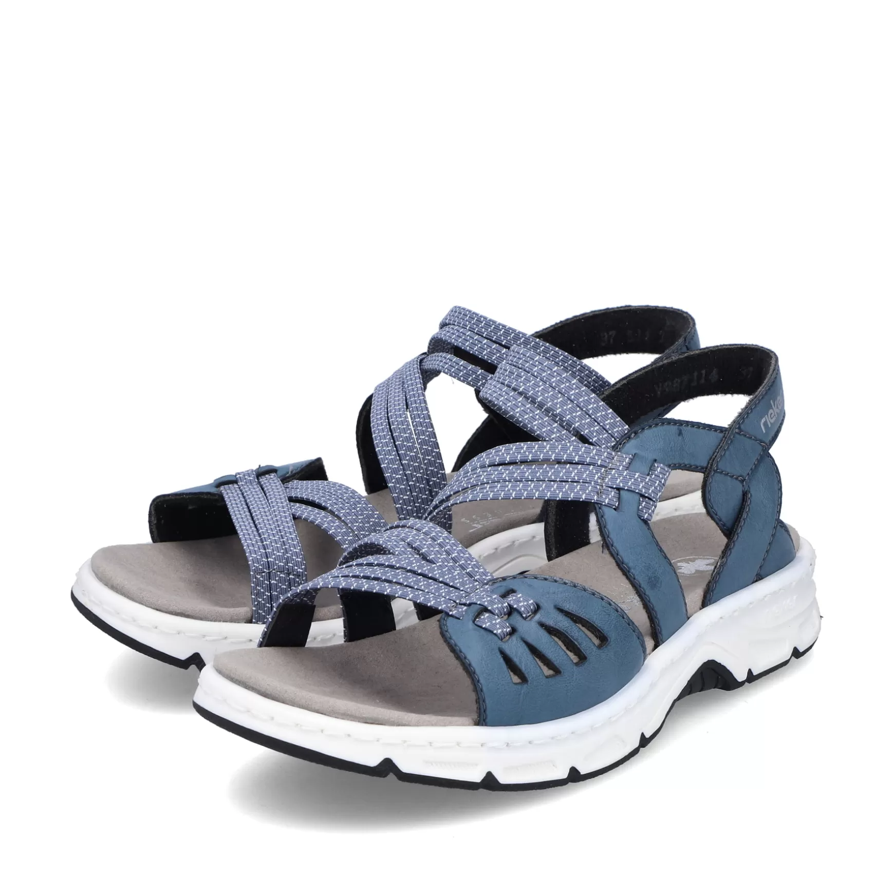 Women'S Trekking Sandals Slate Blue-Rieker Best