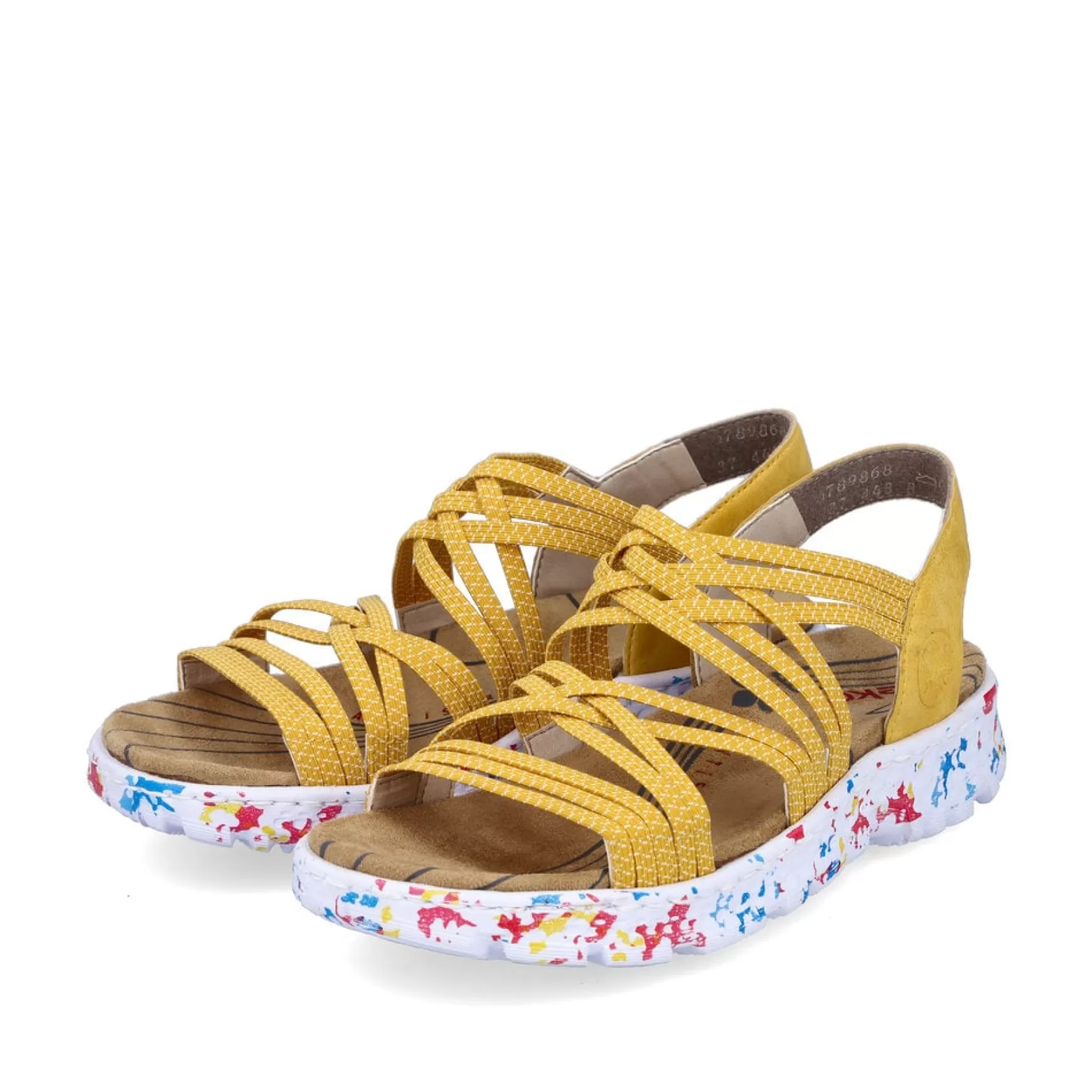 Women'S Trekking Sandals Sunflower Yellow-Multi-Rieker Cheap