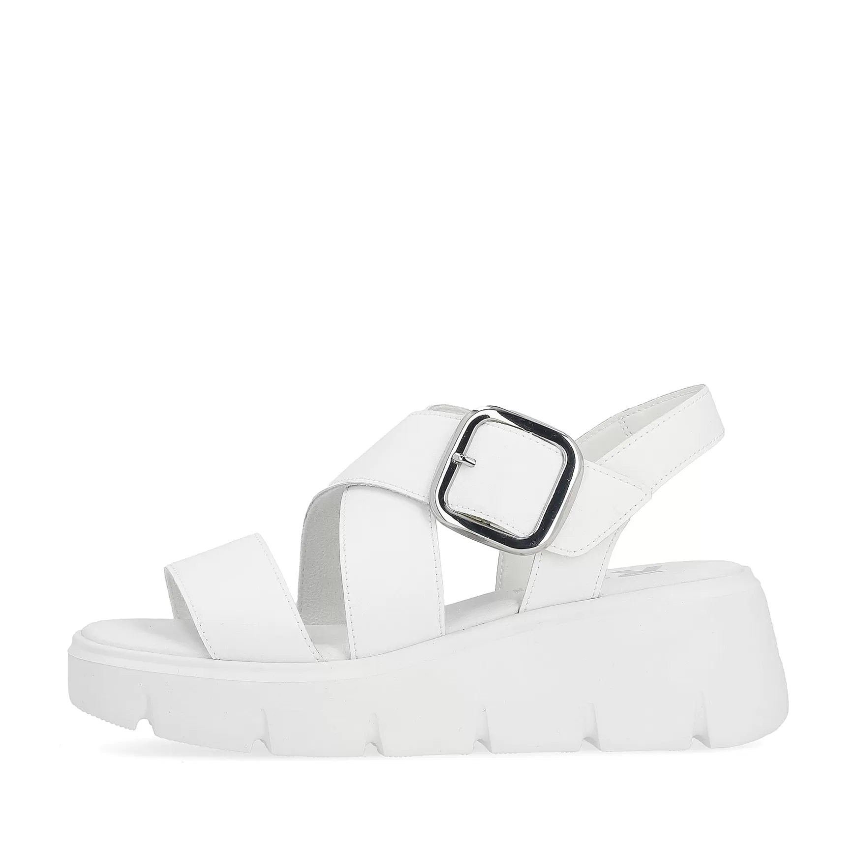 Women'S Wedge Sandals Antique White-Rieker Cheap