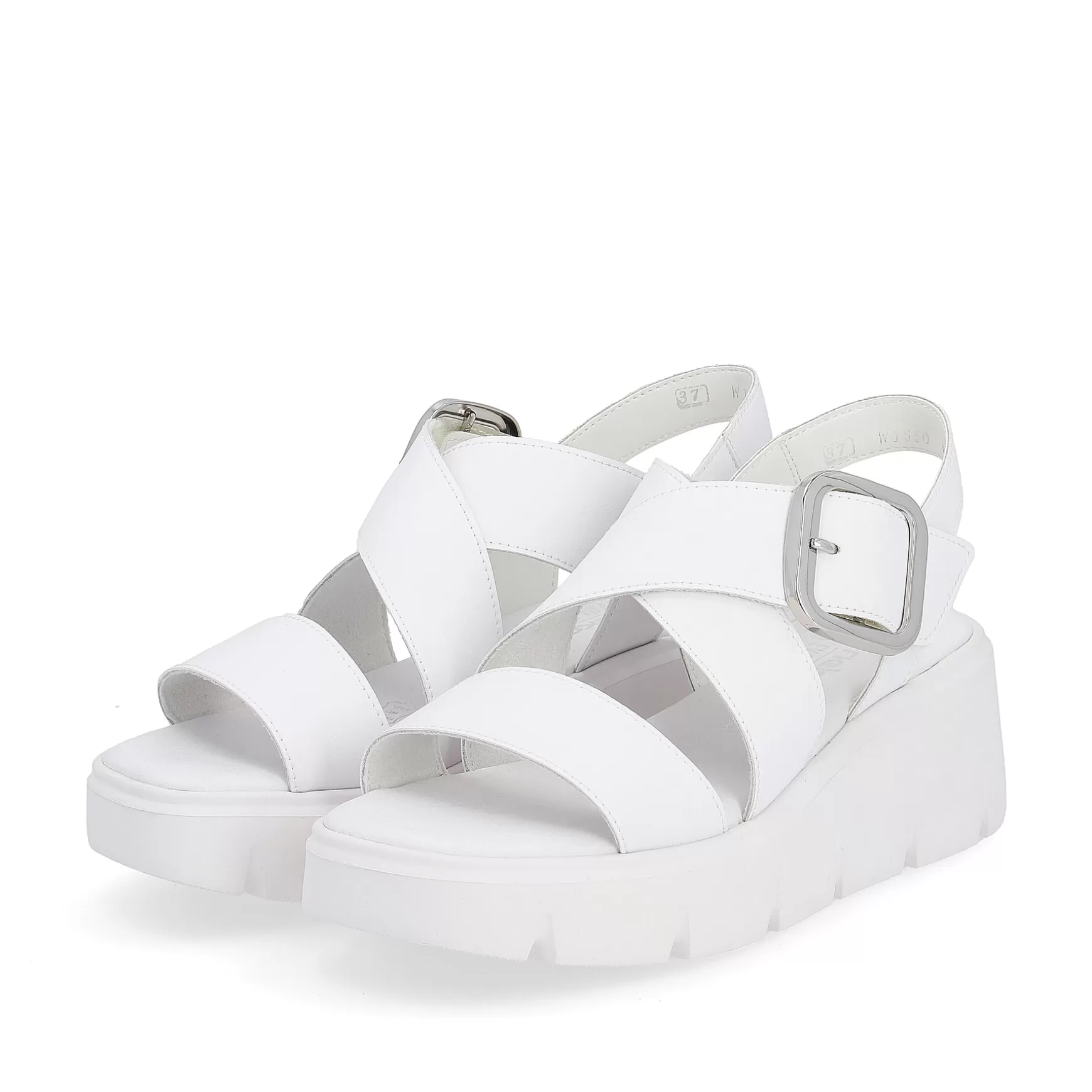 Women'S Wedge Sandals Antique White-Rieker Cheap