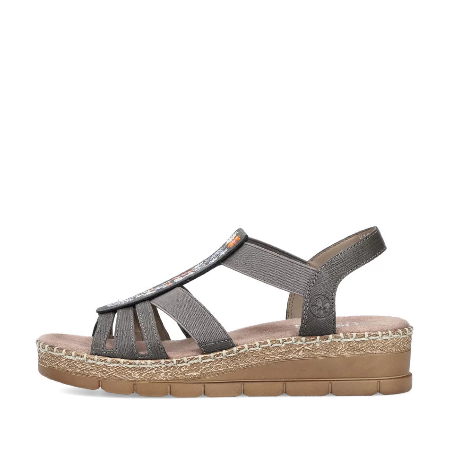 Women'S Wedge Sandals Asphalt Gray-Rieker Best