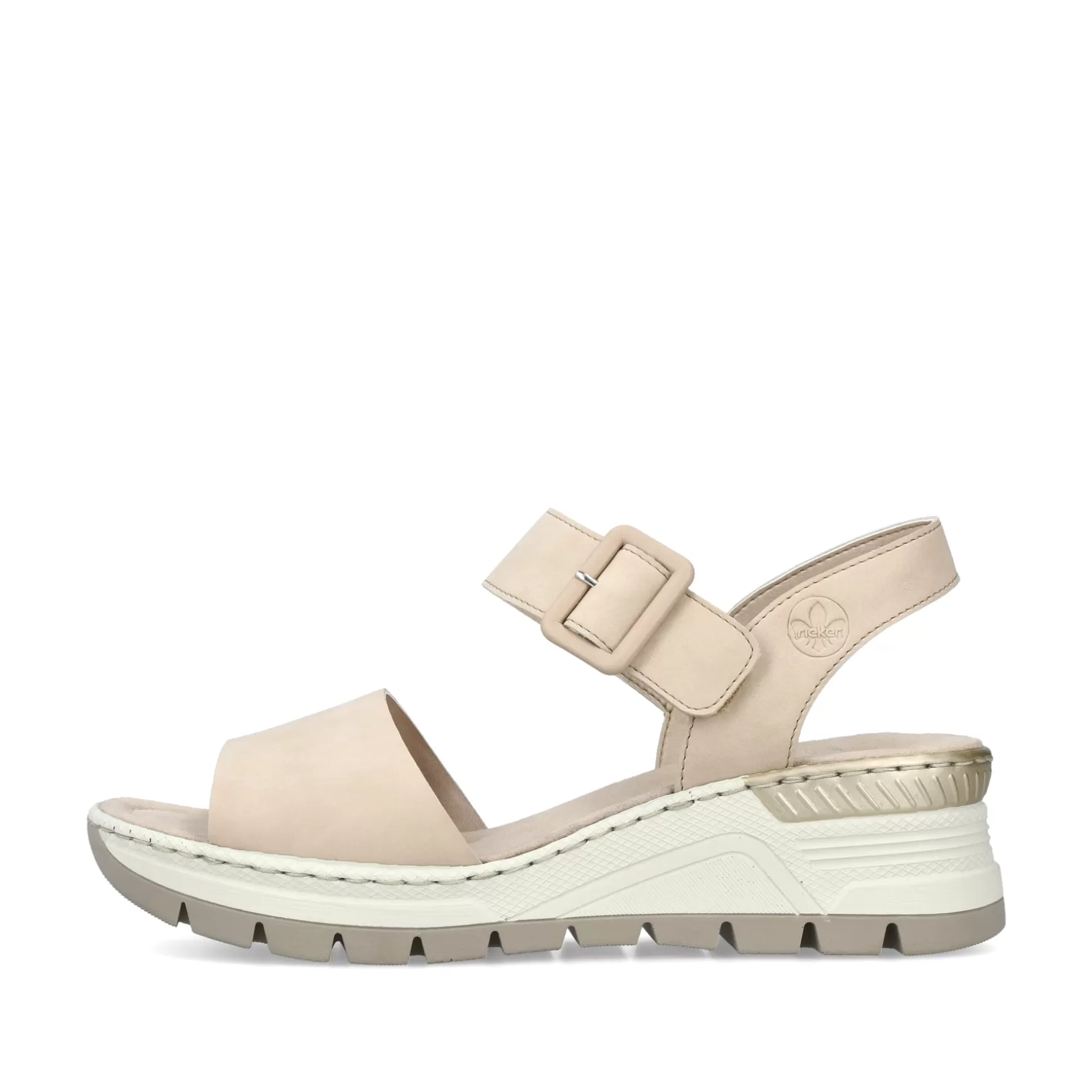 Women'S Wedge Sandals Champagne-Rieker Hot