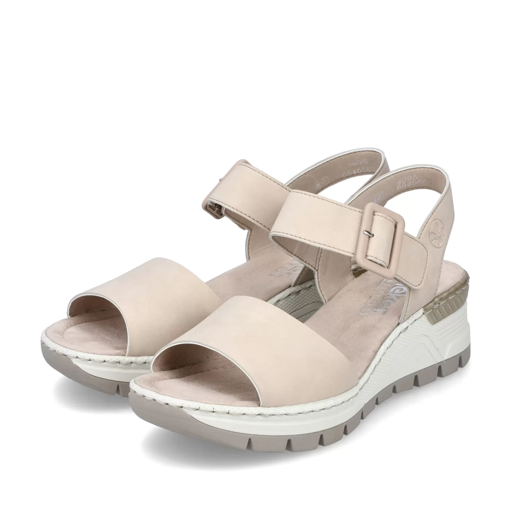 Women'S Wedge Sandals Champagne-Rieker Hot